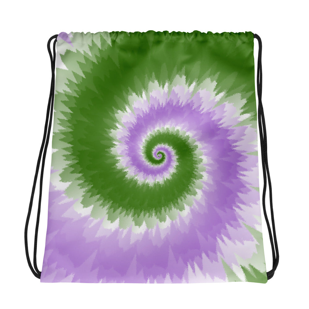 Drawstring Bag-Tie Dye Spiral-Genderqueer