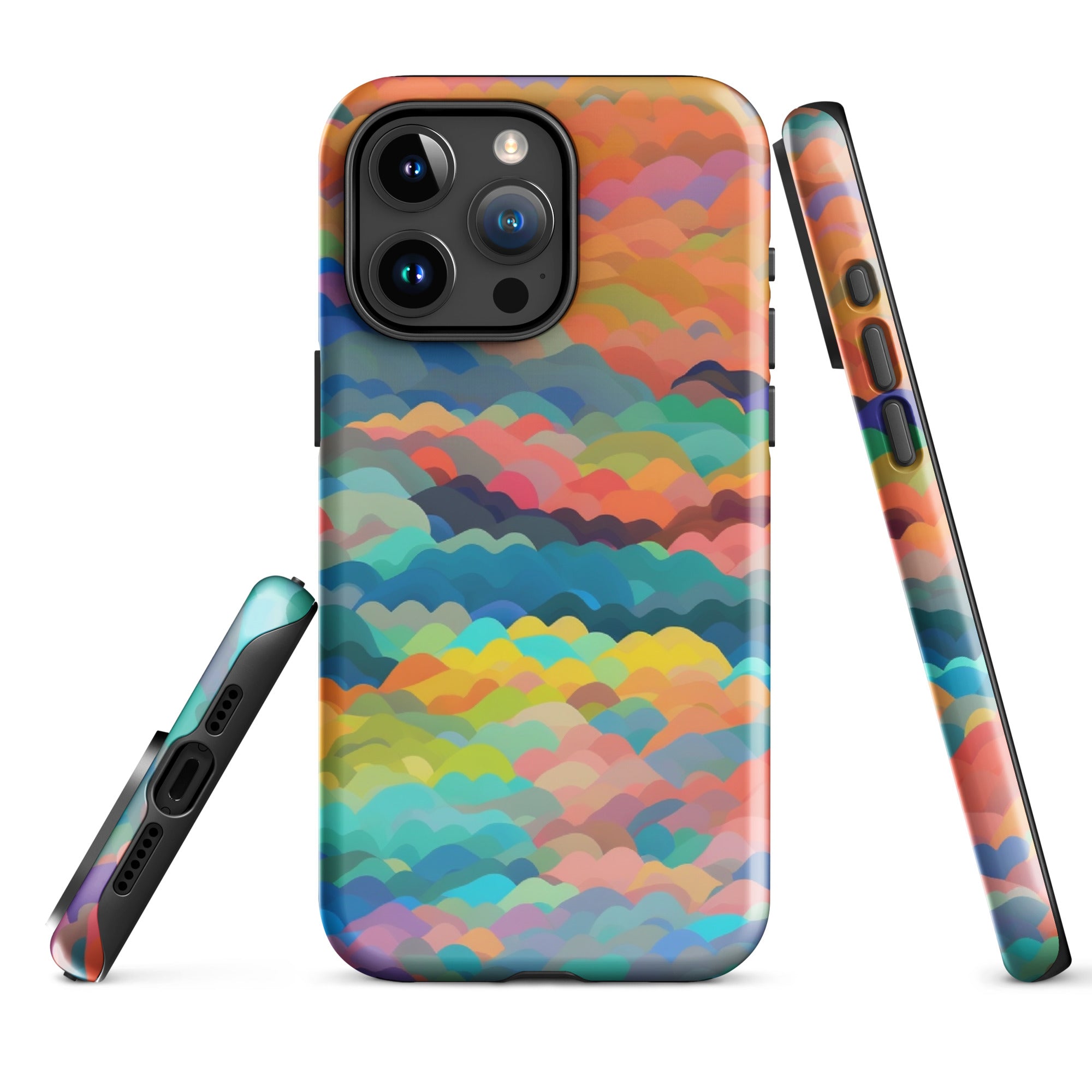 Tough Case for iPhone®- Rainbow Cloud Pattern I