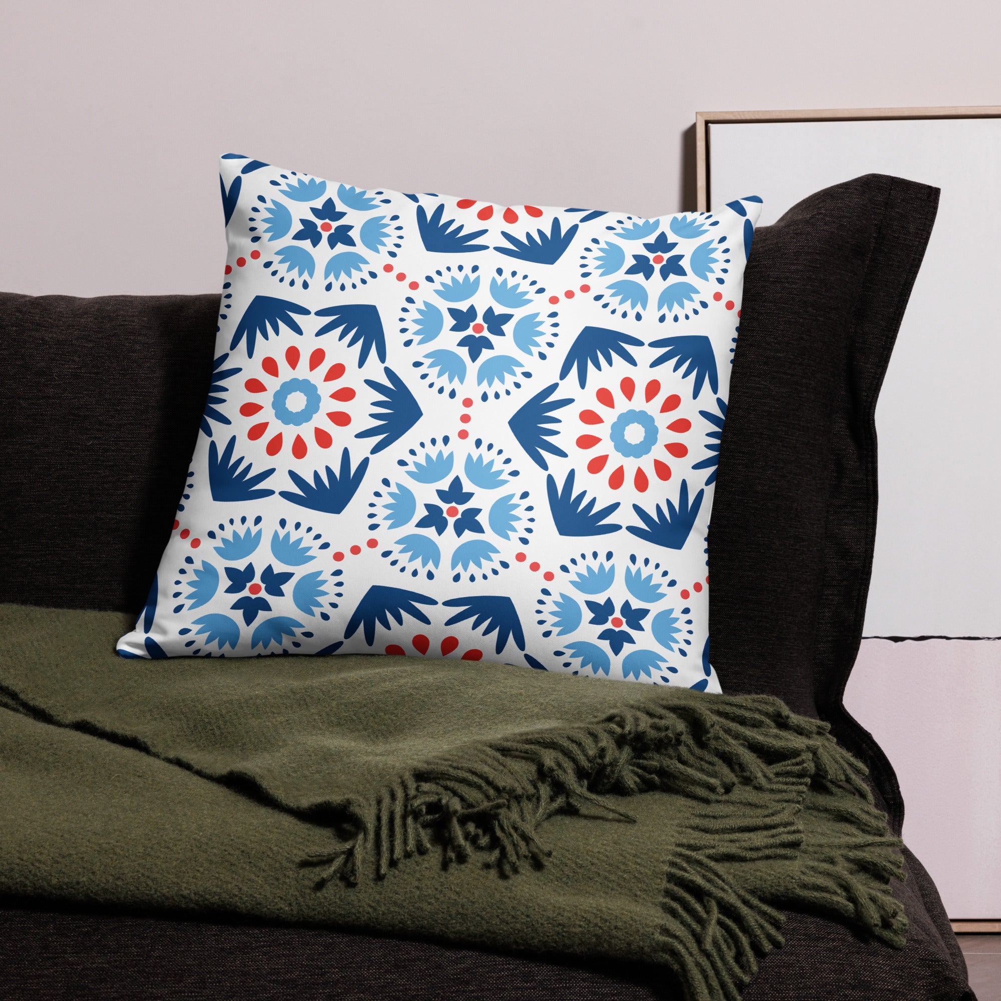 Pillow Case- Floral Geometric