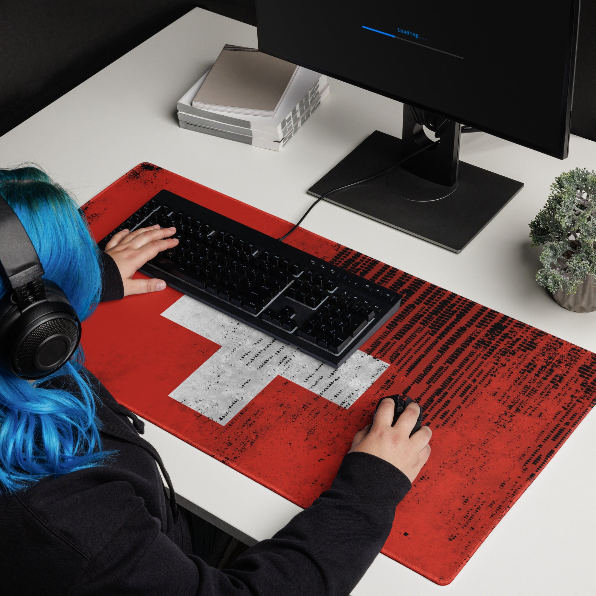 Gaming mouse pad-Switzerland Flag with grunge effect