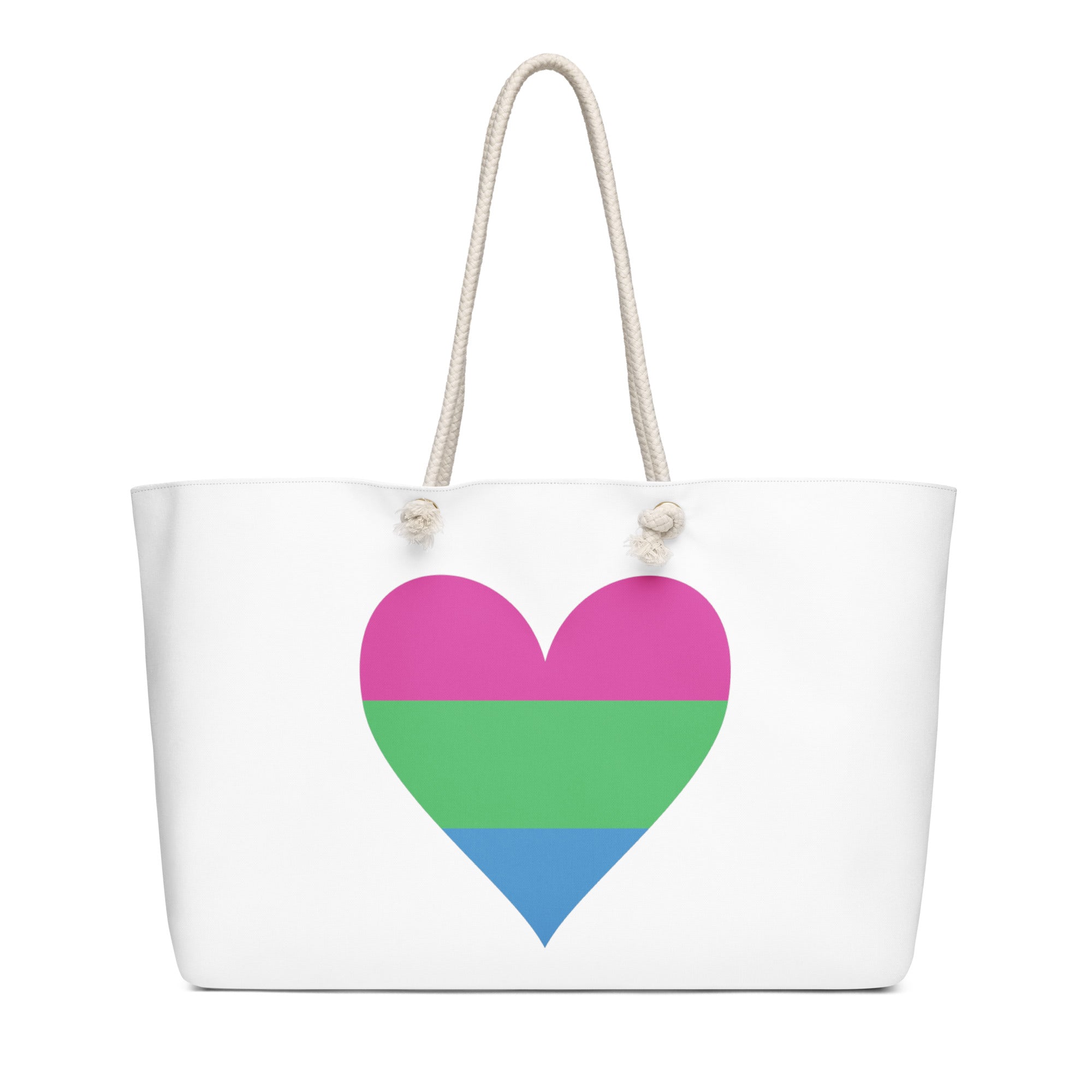 Oversized weekender bag-Polysexual Heart