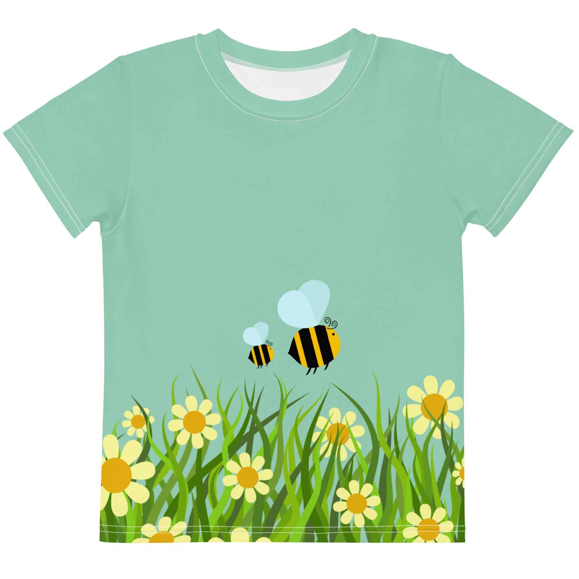 Kids crew neck t-shirt-Flower Garden I