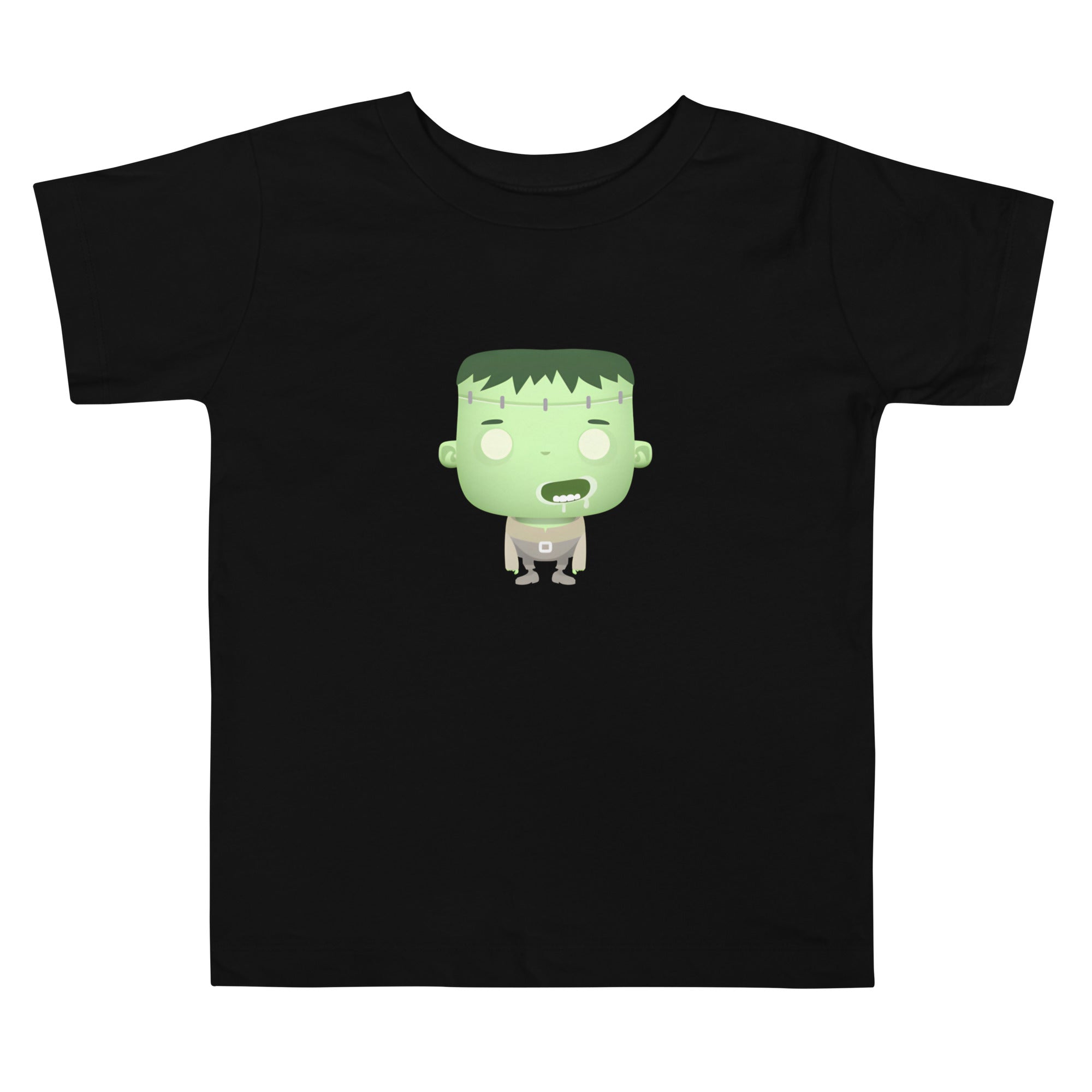 Toddler Short Sleeve Tee-Spooky Halloween Monster-Franky