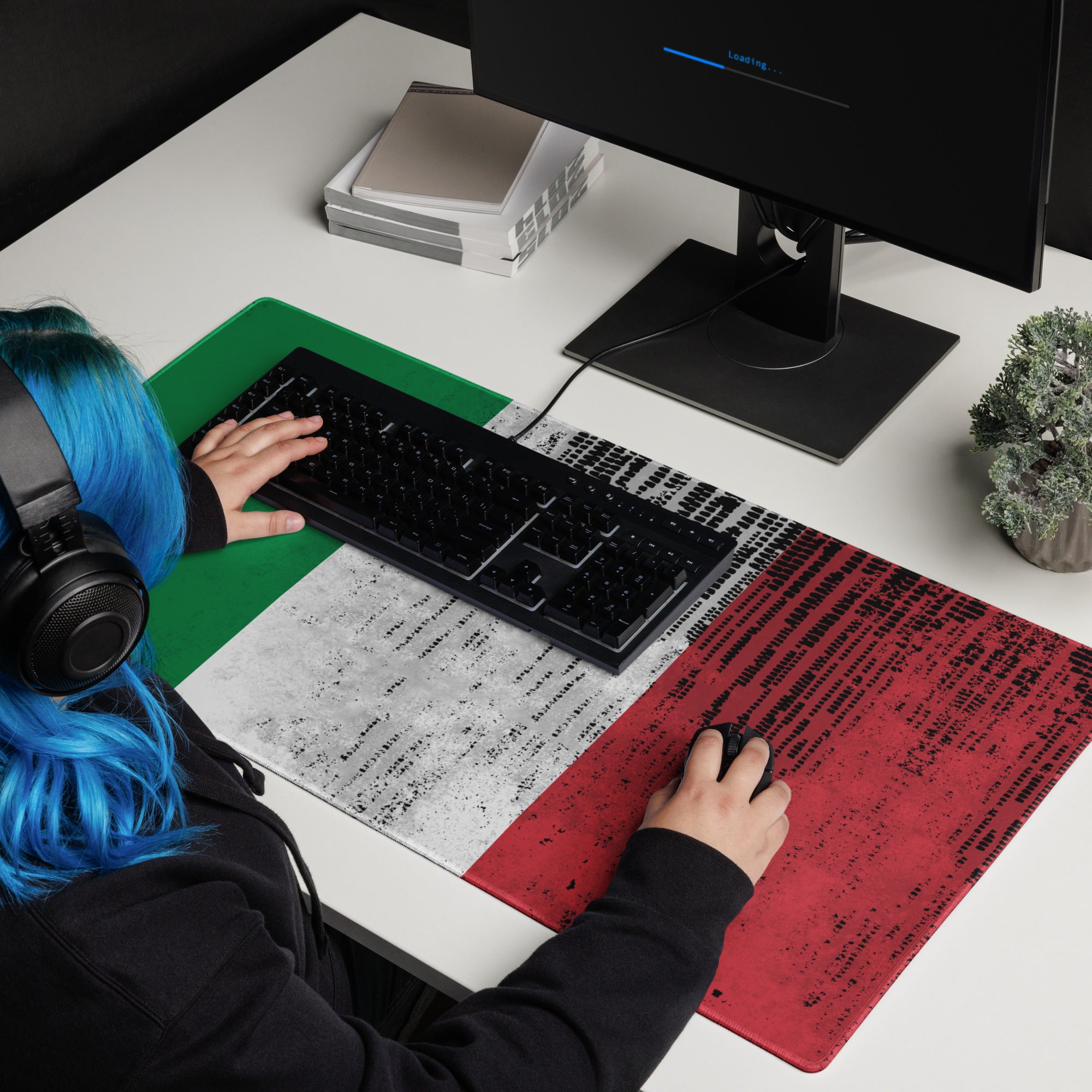 Gaming mouse pad-Italy Flag with grunge effect