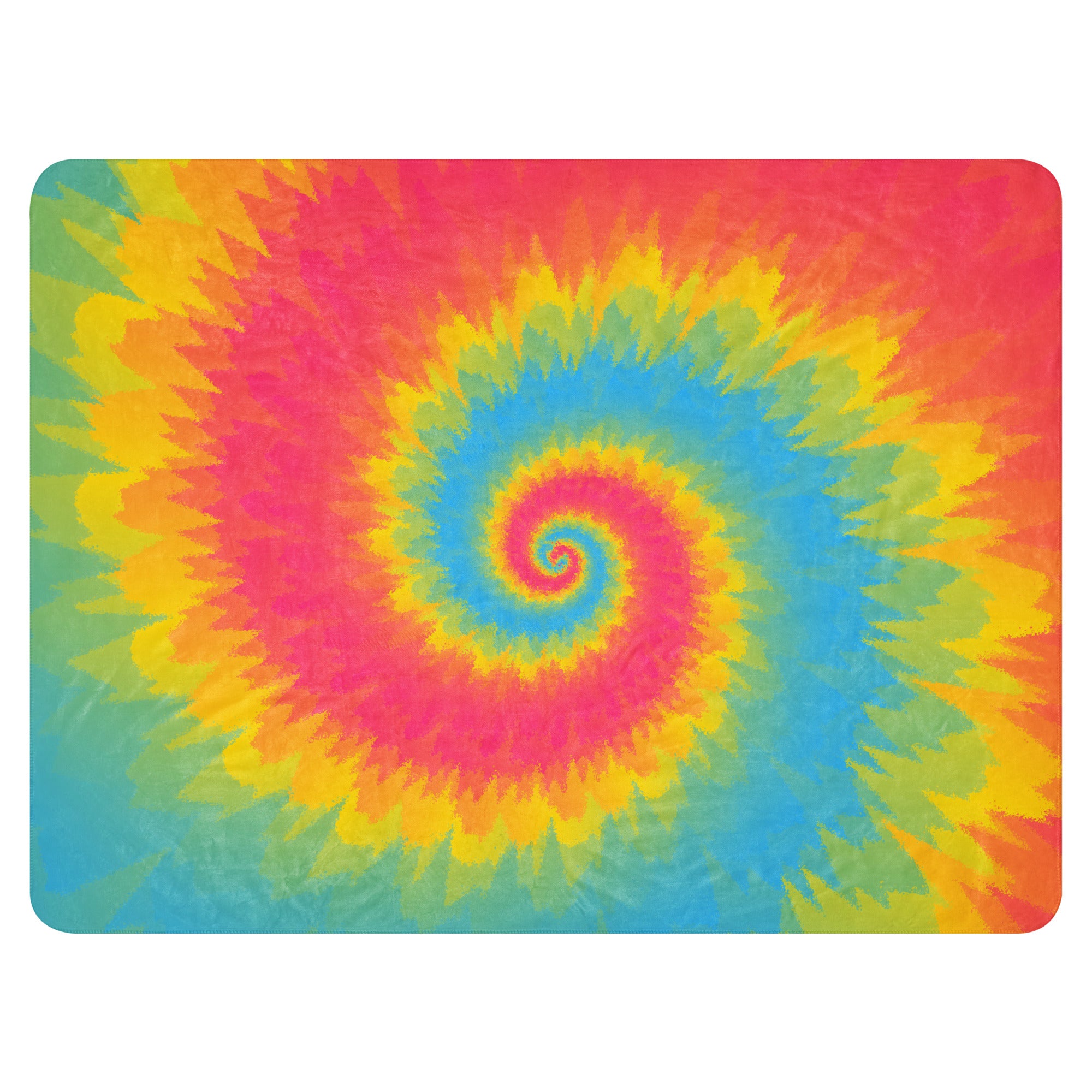 Sherpa blanket- Tie Dye Spiral-Pansexual