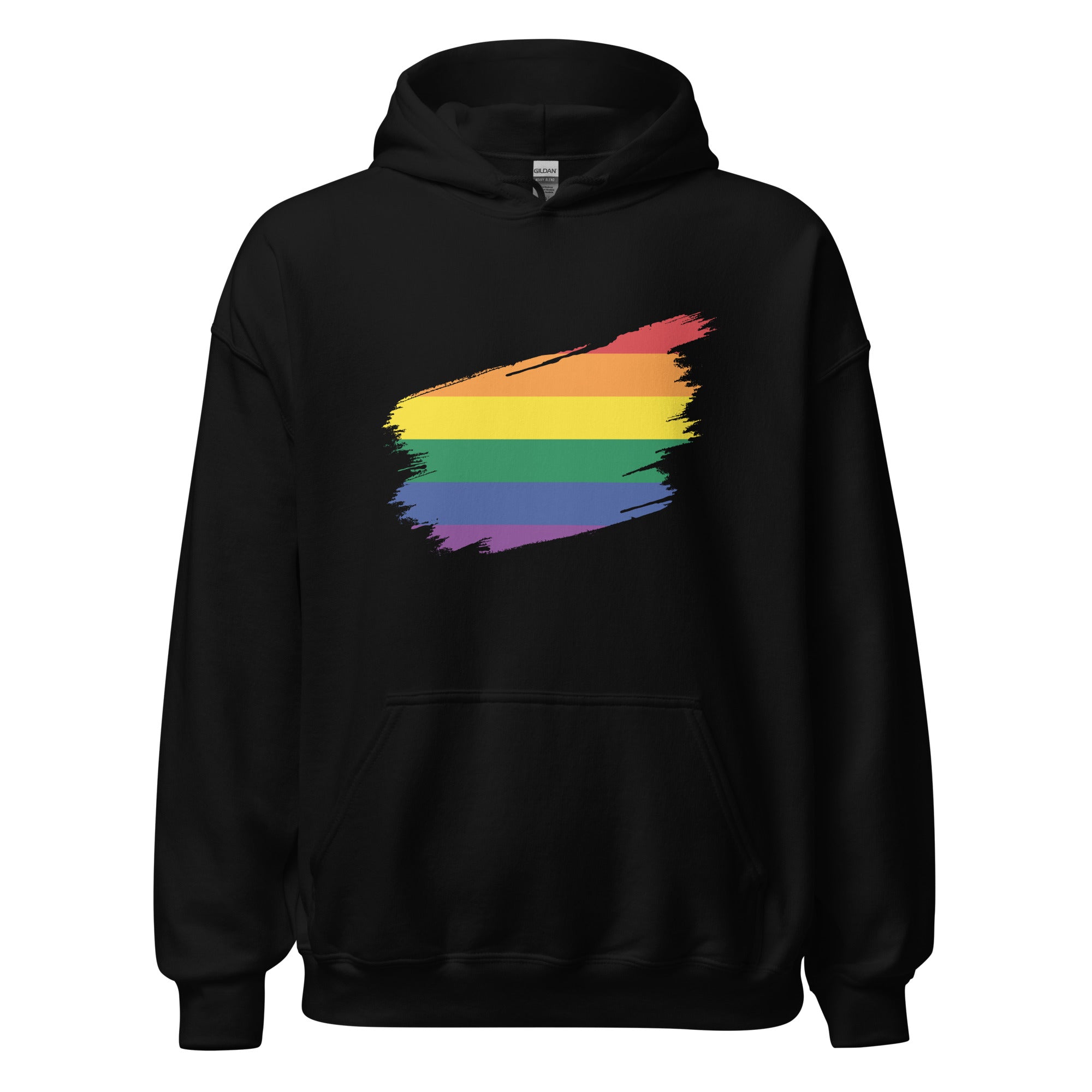 Unisex Hoodie-Pride Rainbow Grunge Flag