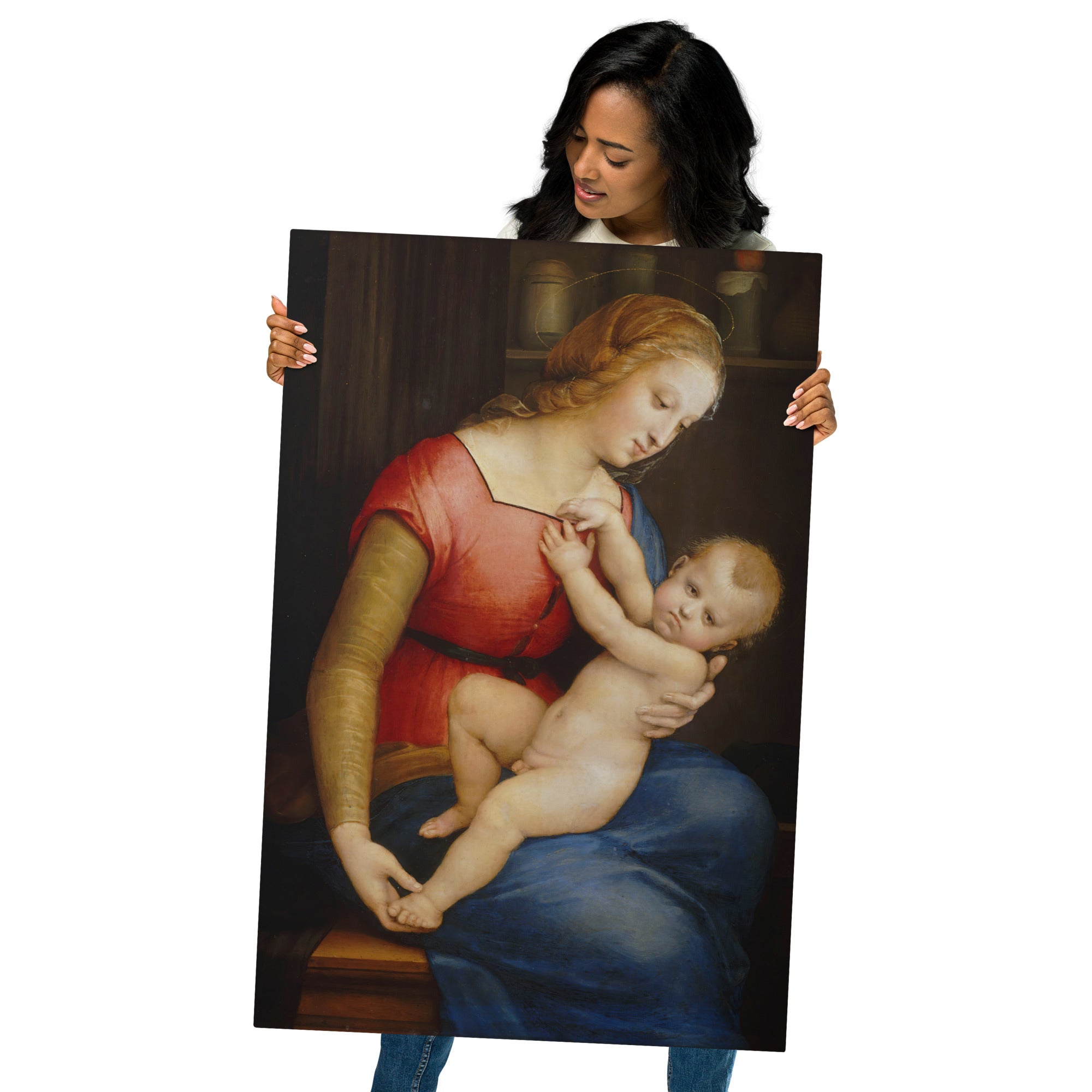 Metal prints-Raphael-Italian 1483-1520-La Madone De La Maison D’orléans