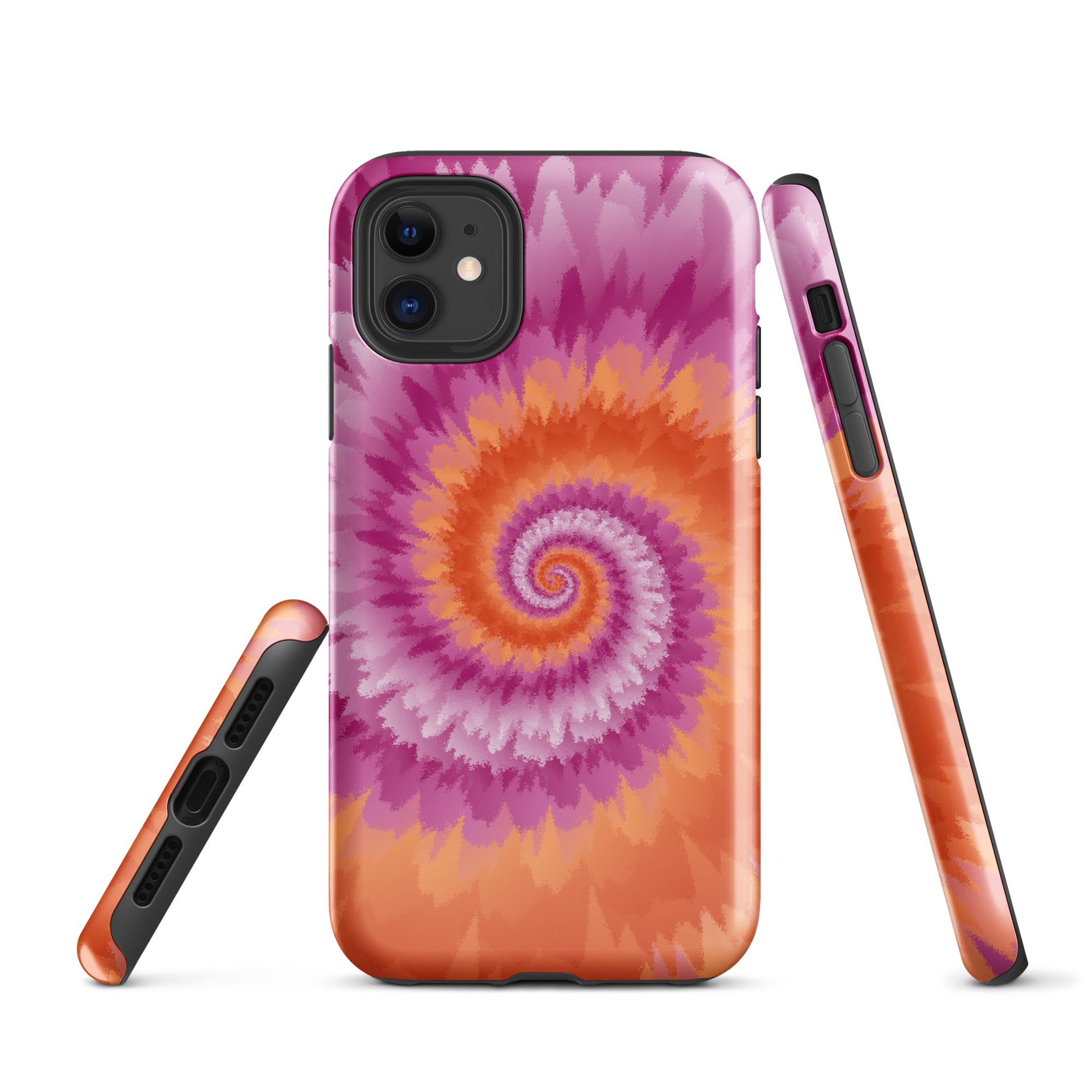 Tough Case for iPhone®-Tie Dye Spiral - Lesbian