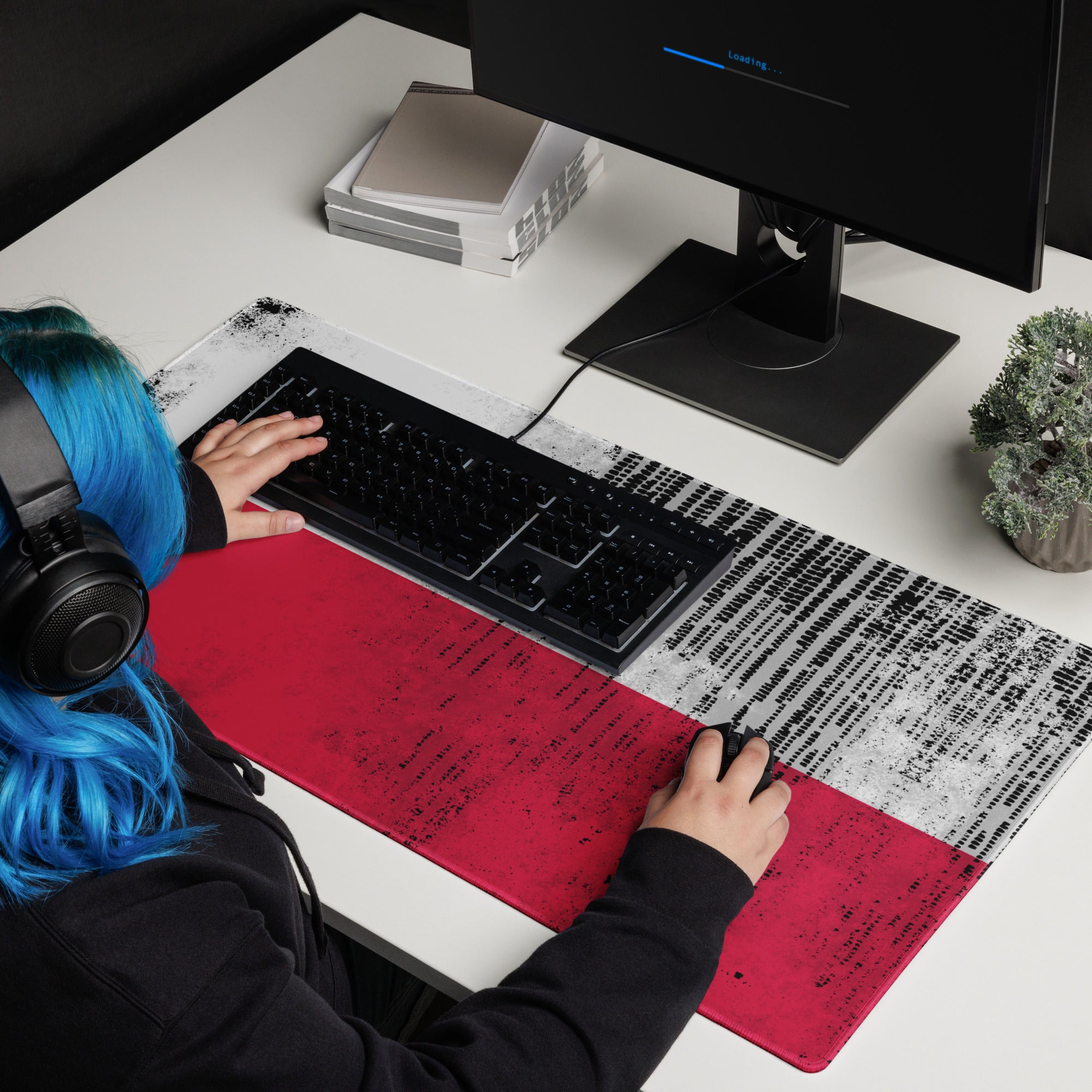 Gaming mouse pad-Poland Flag with grunge effect