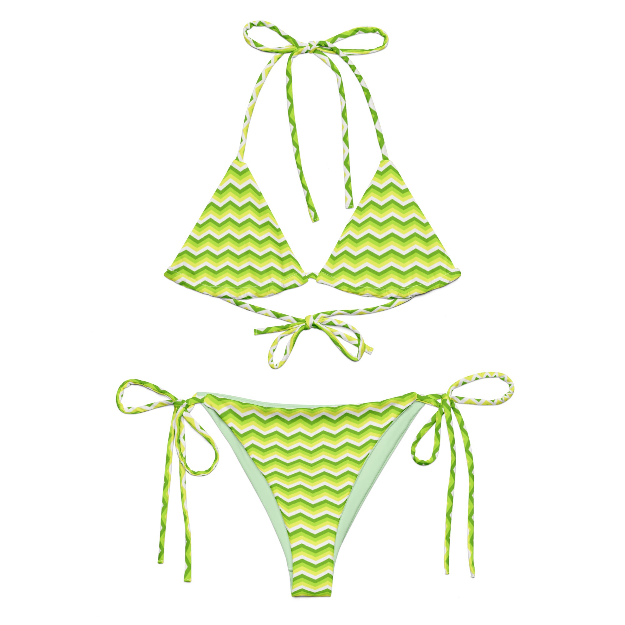 Recycled string bikini-Zig Zag Stripes VI