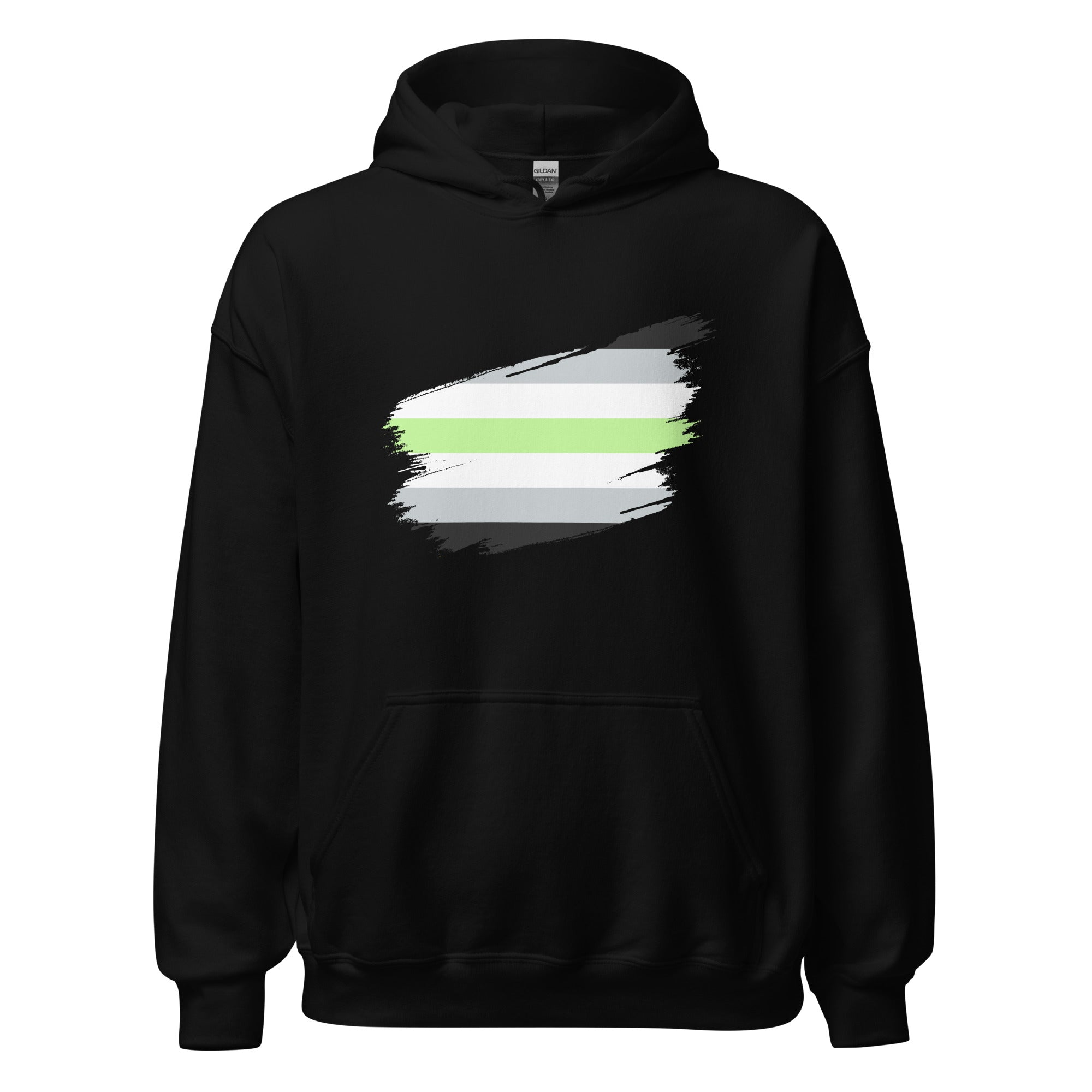 Unisex Hoodie-Agender Grunge Flag