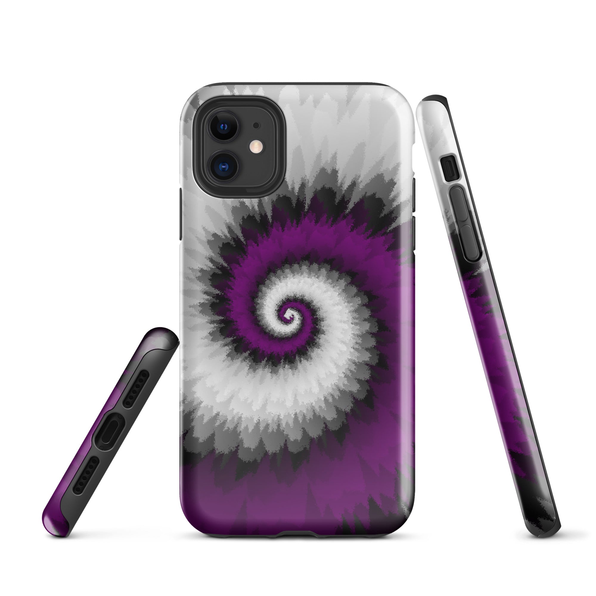 Tough Case for iPhone®-Tie Dye Spiral - Asexual