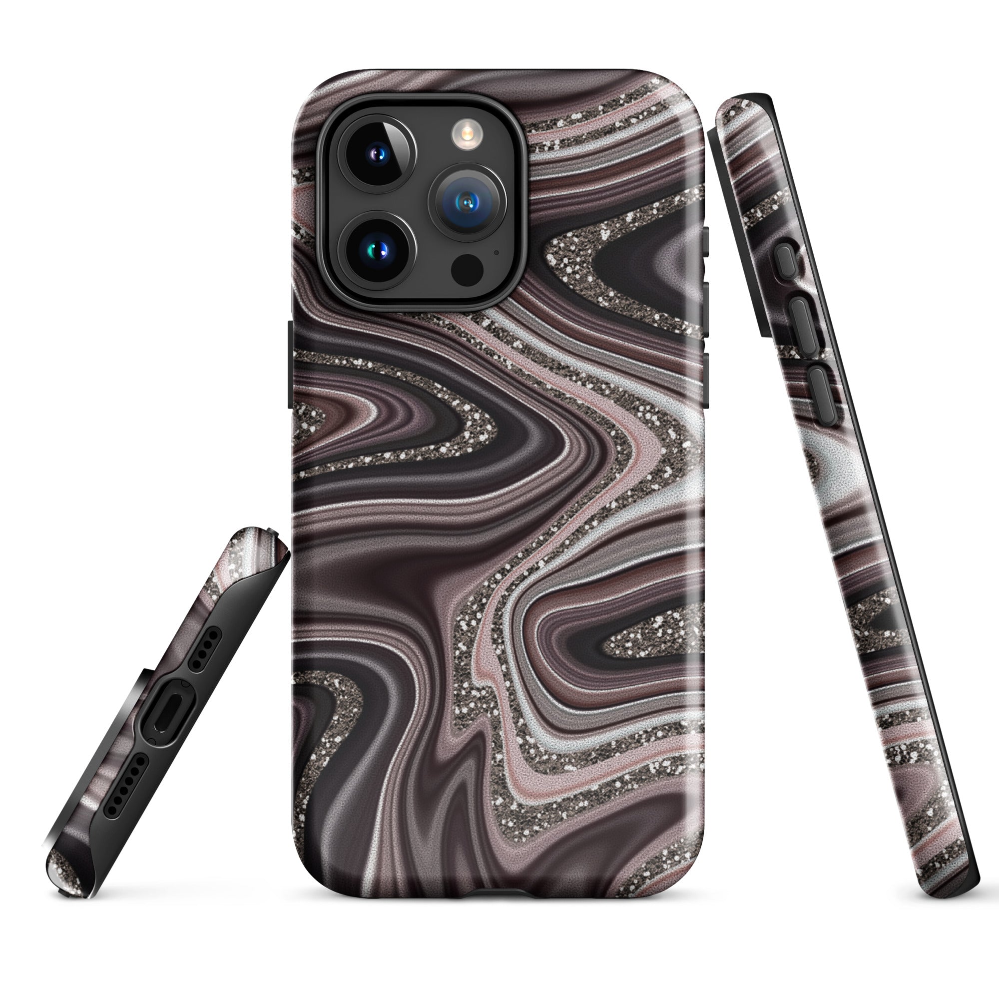 Tough Case for iPhone®- Abstract Leather