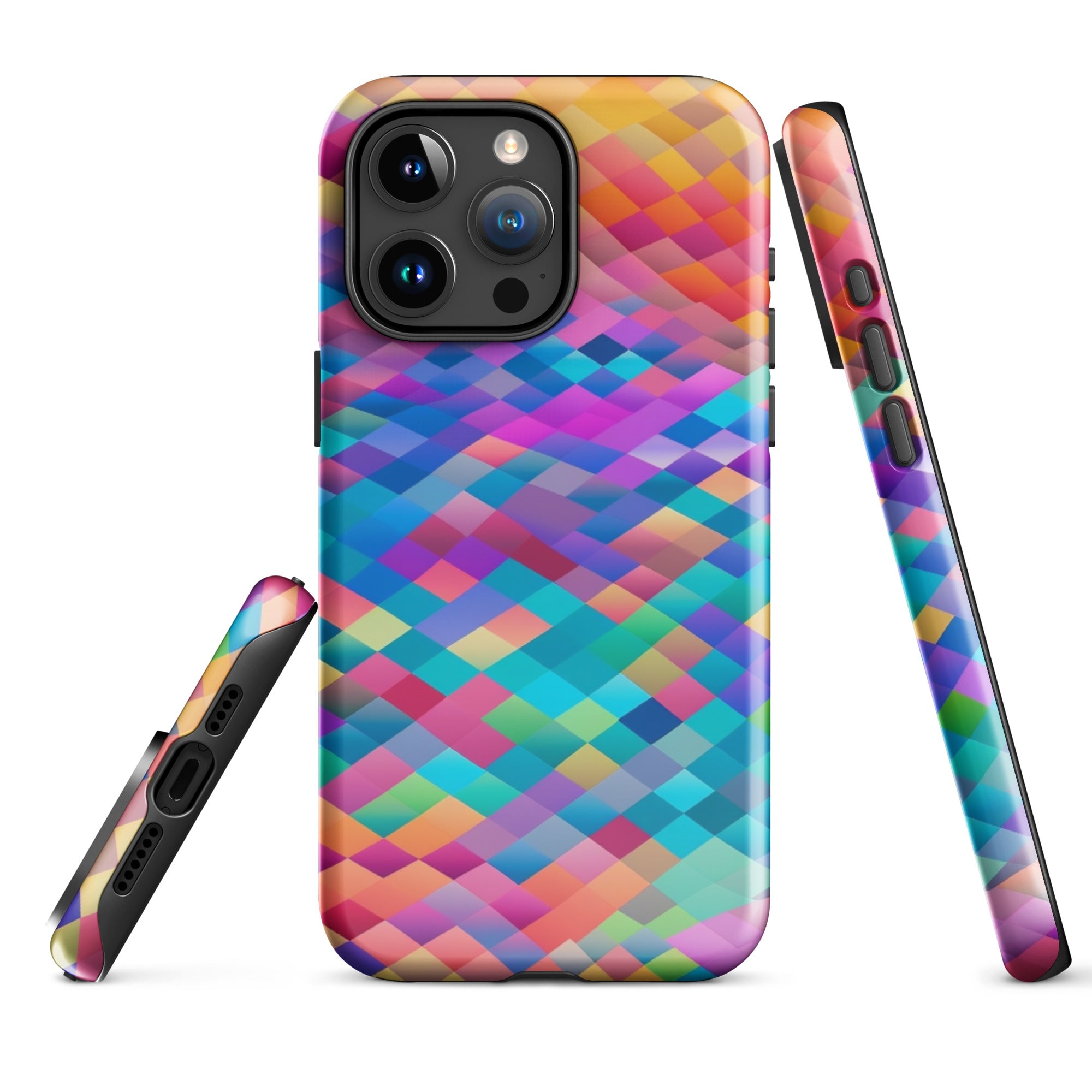 Tough Case for iPhone®- Rainbow Cloud Pattern IV