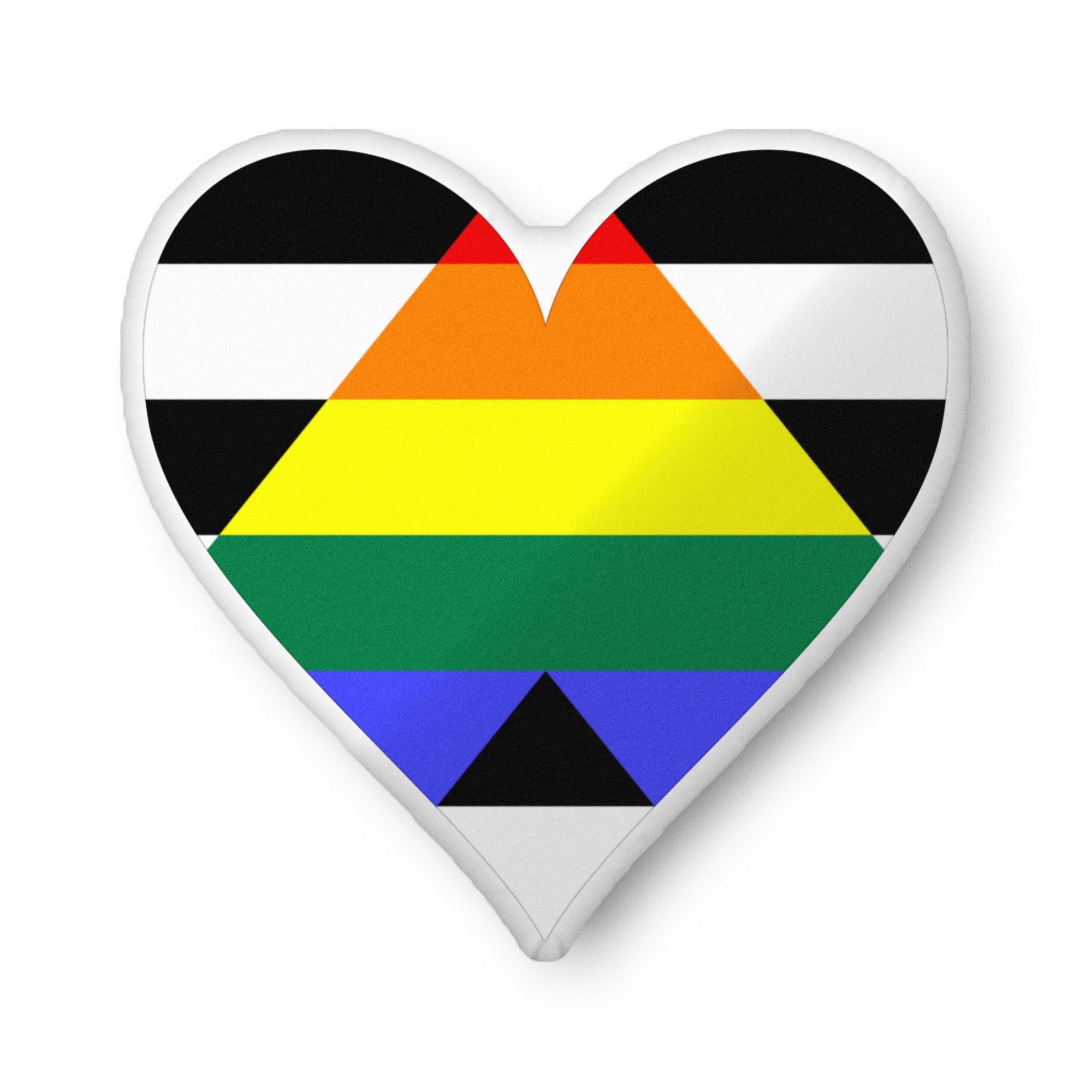 Custom-shaped pillow-Straight Ally Heart