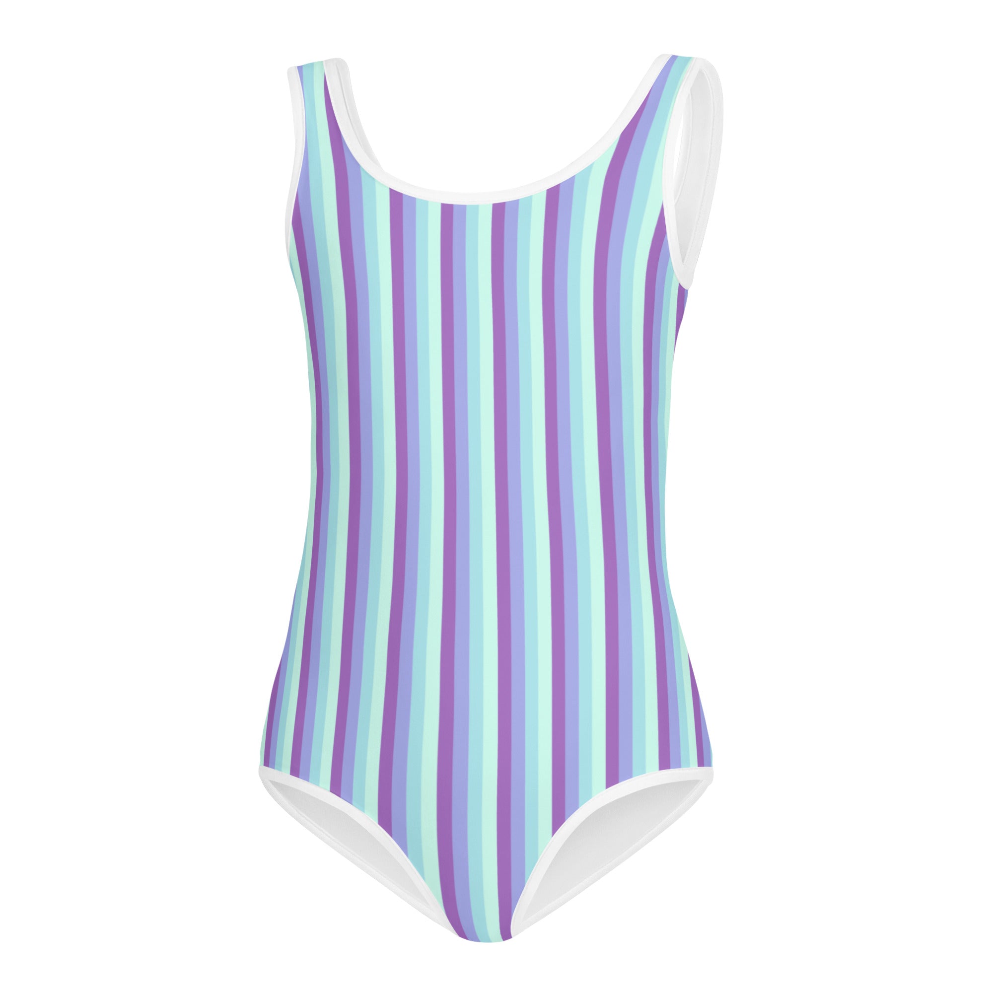 Colorful Striped Kids Swimsuit IX