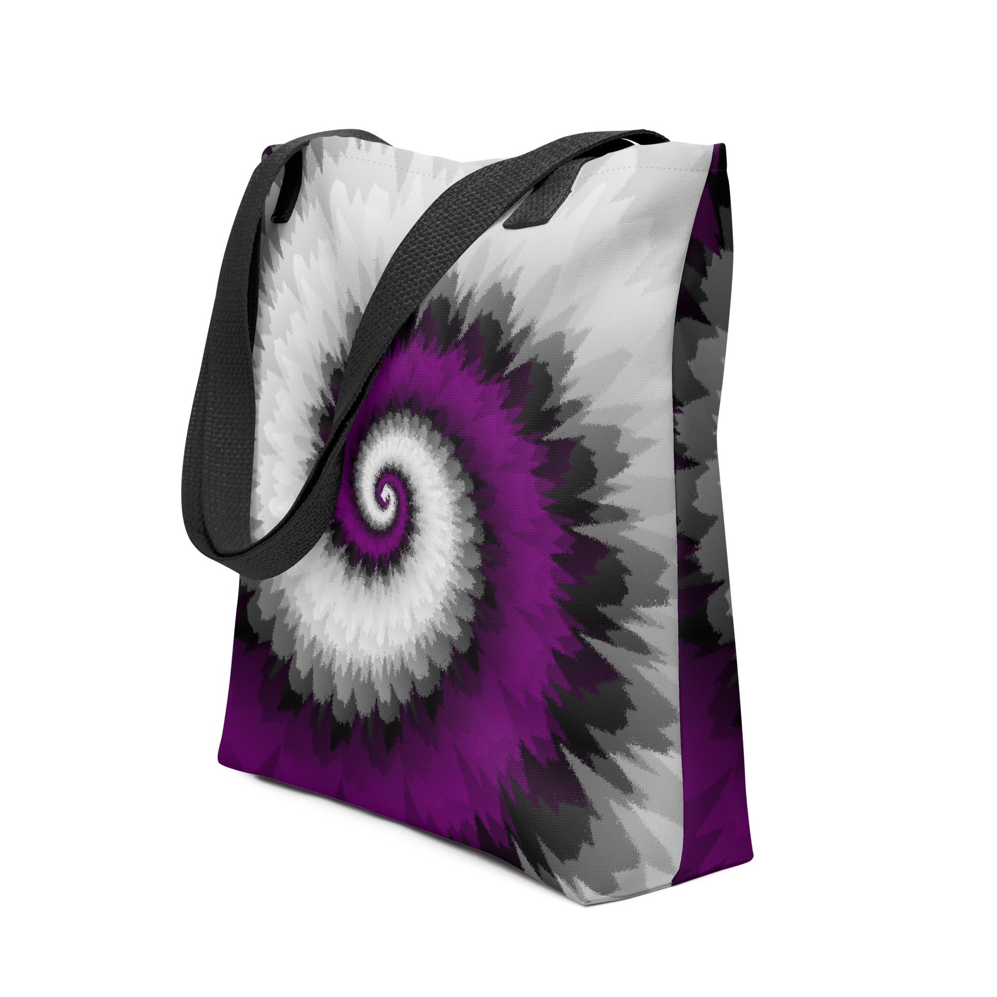 Tote bag-Tie Dye Spiral - Asexual