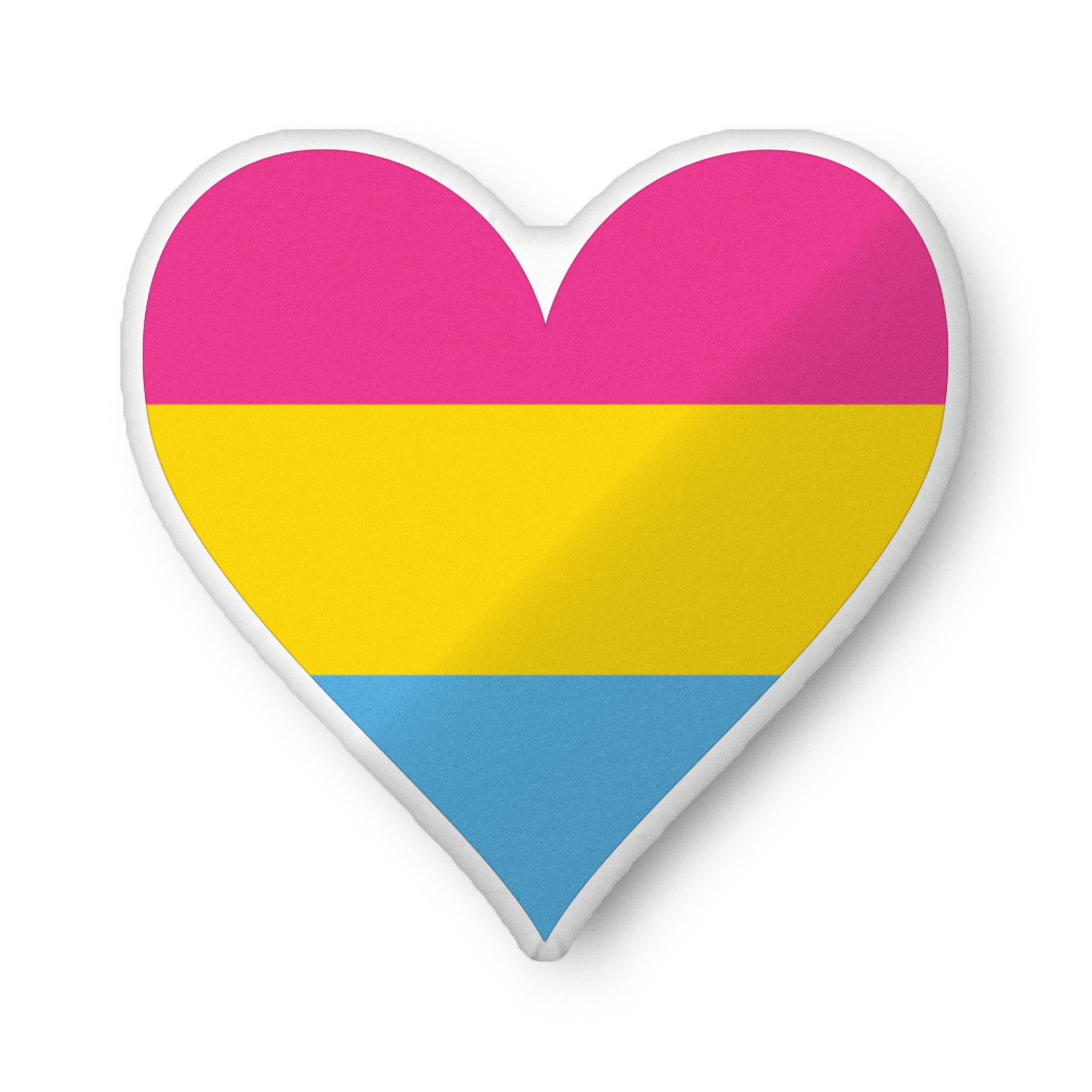 Custom-shaped pillow-Pansexual Heart
