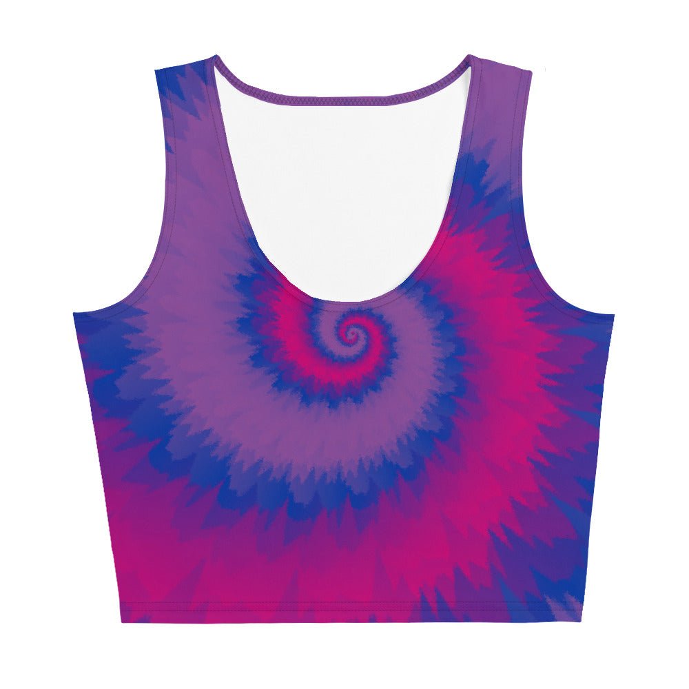 Crop Top-Tie Dye Spiral - Bisexual
