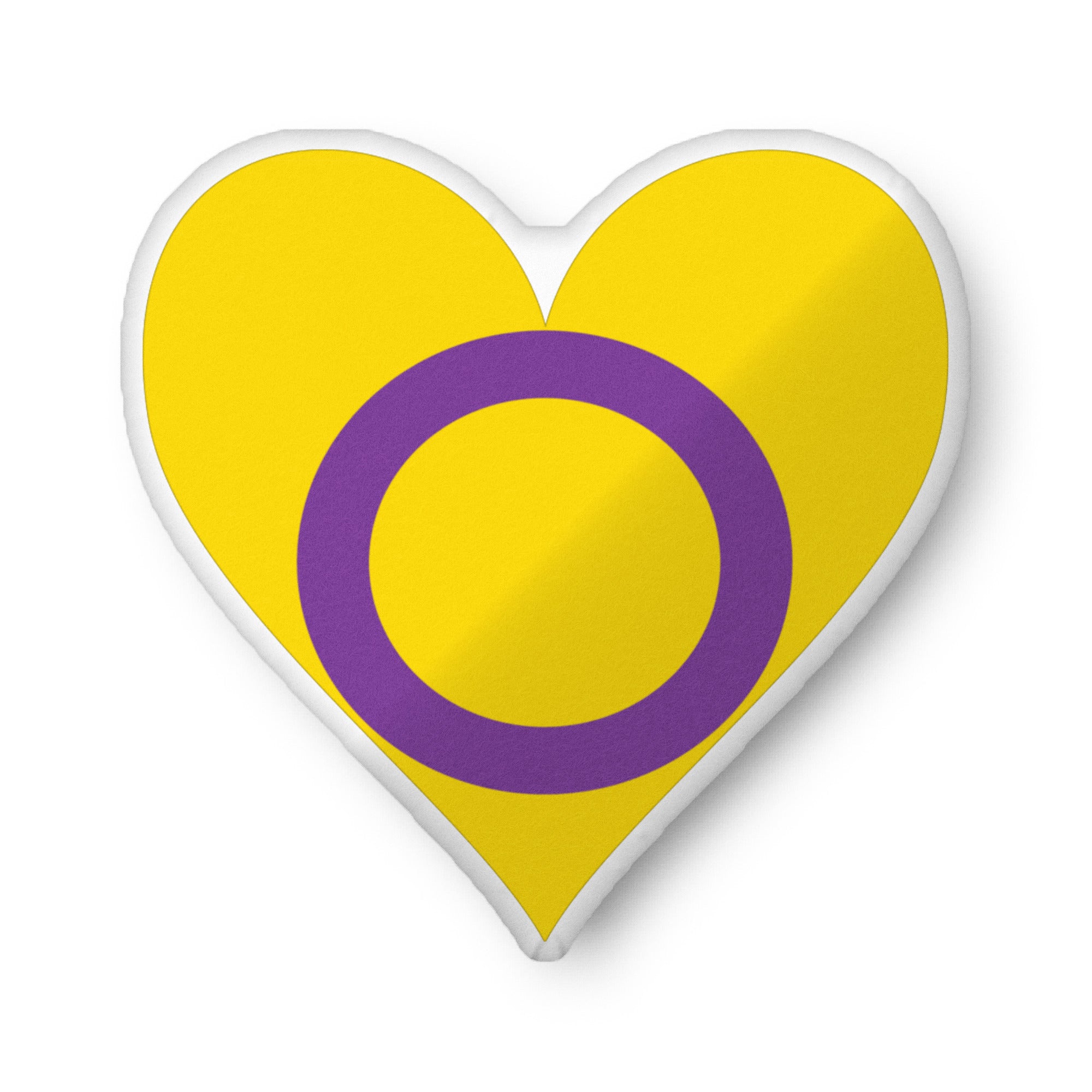 Custom-shaped pillow-Intersex Heart