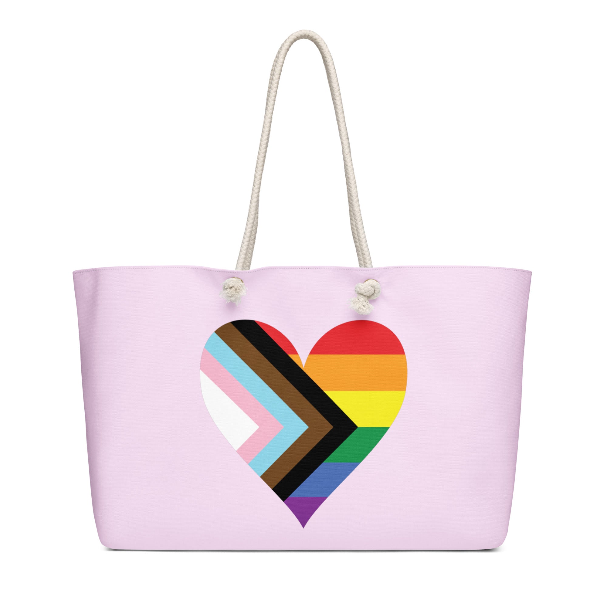 Oversized weekender bag-Progress Pride Heart