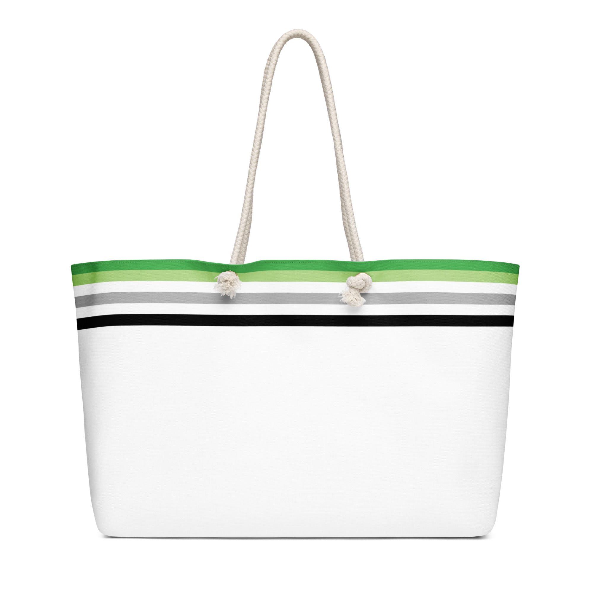 Oversized weekender bag-Aromantic Flag Stripe