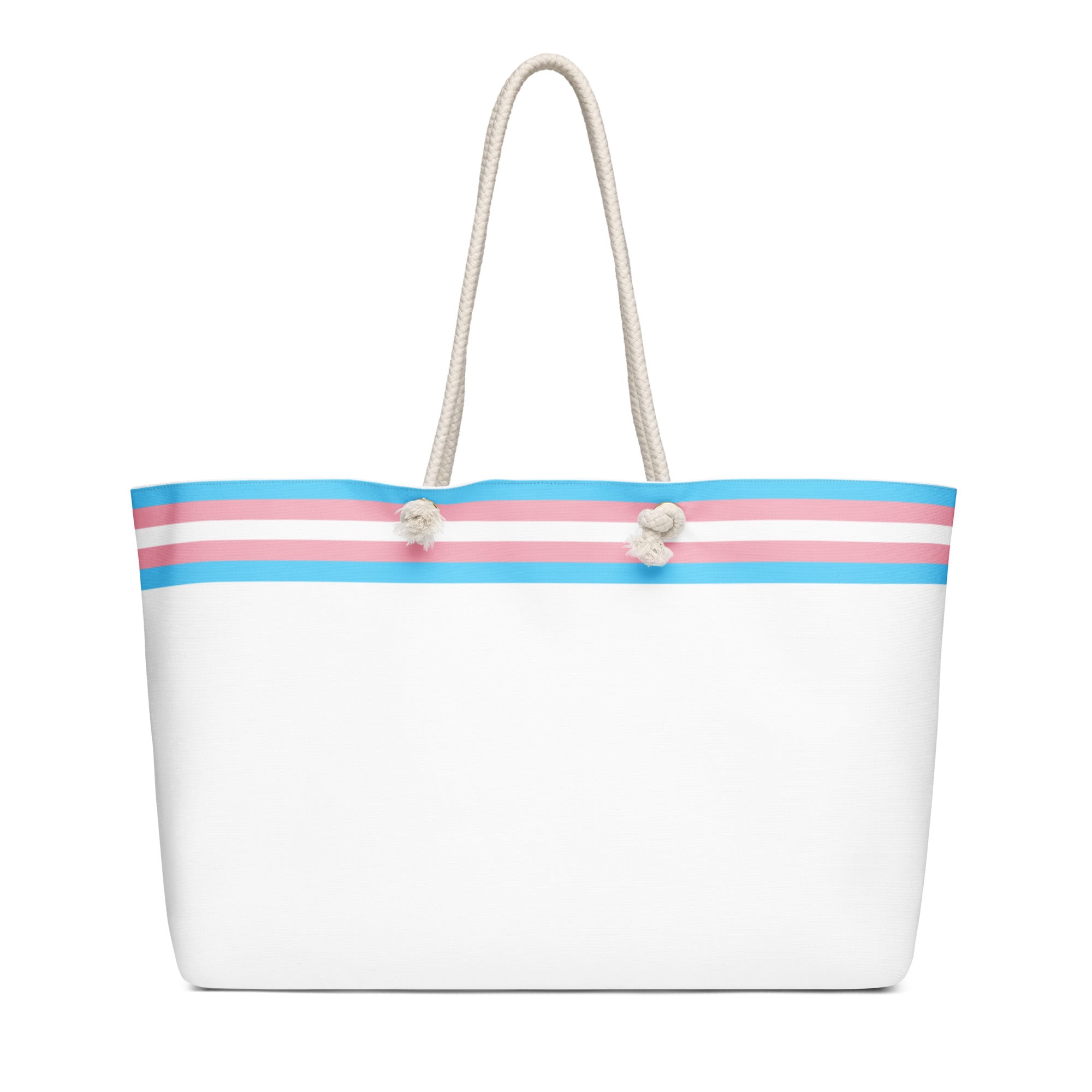 Oversized weekender bag-Transgender Flag Stripe
