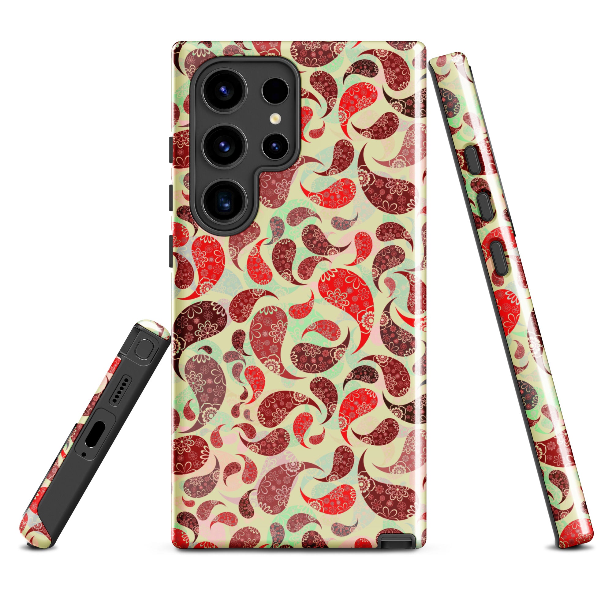 Tough case for Samsung®- Paisley Red