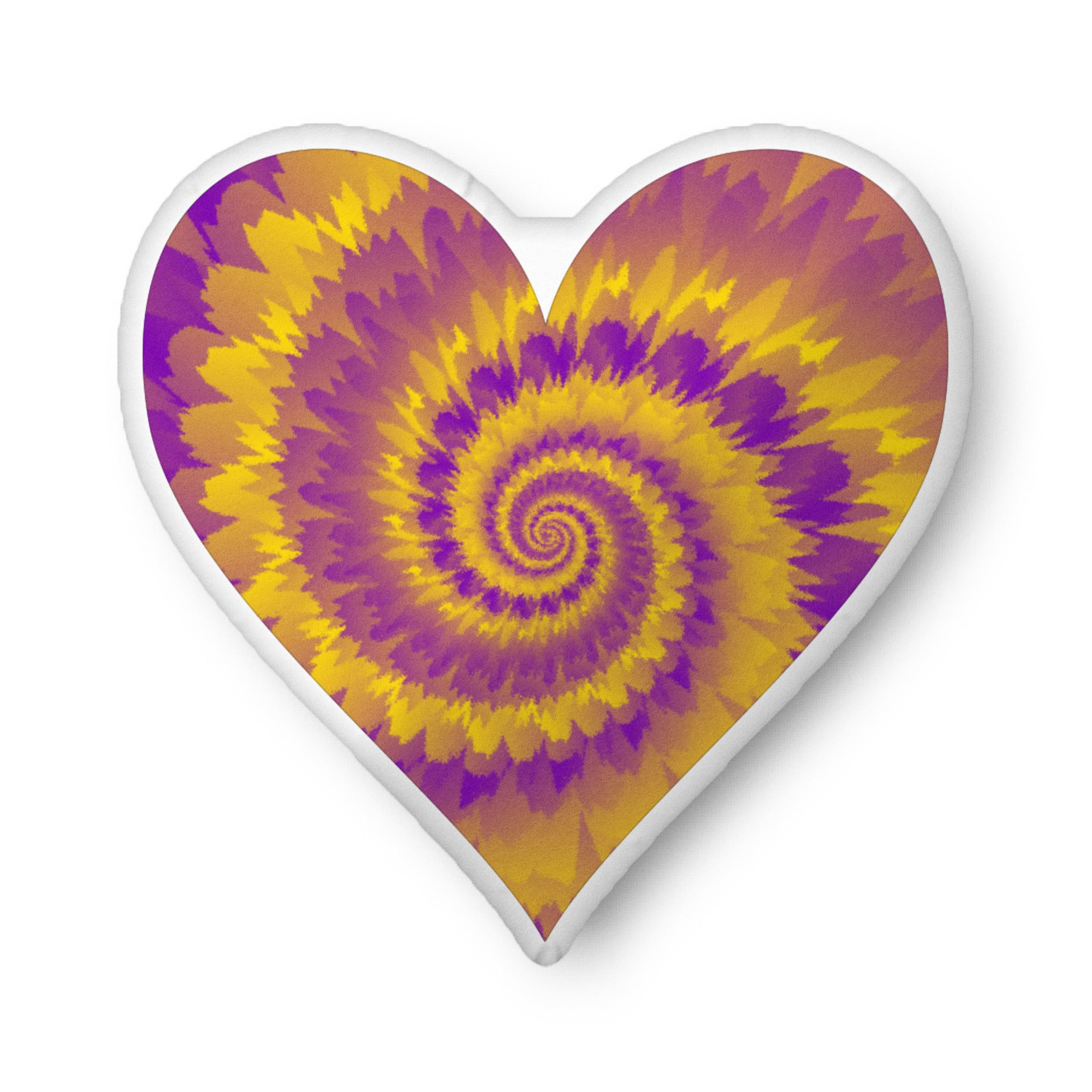 Custom-shaped pillow-Tie Dye Intersex Heart