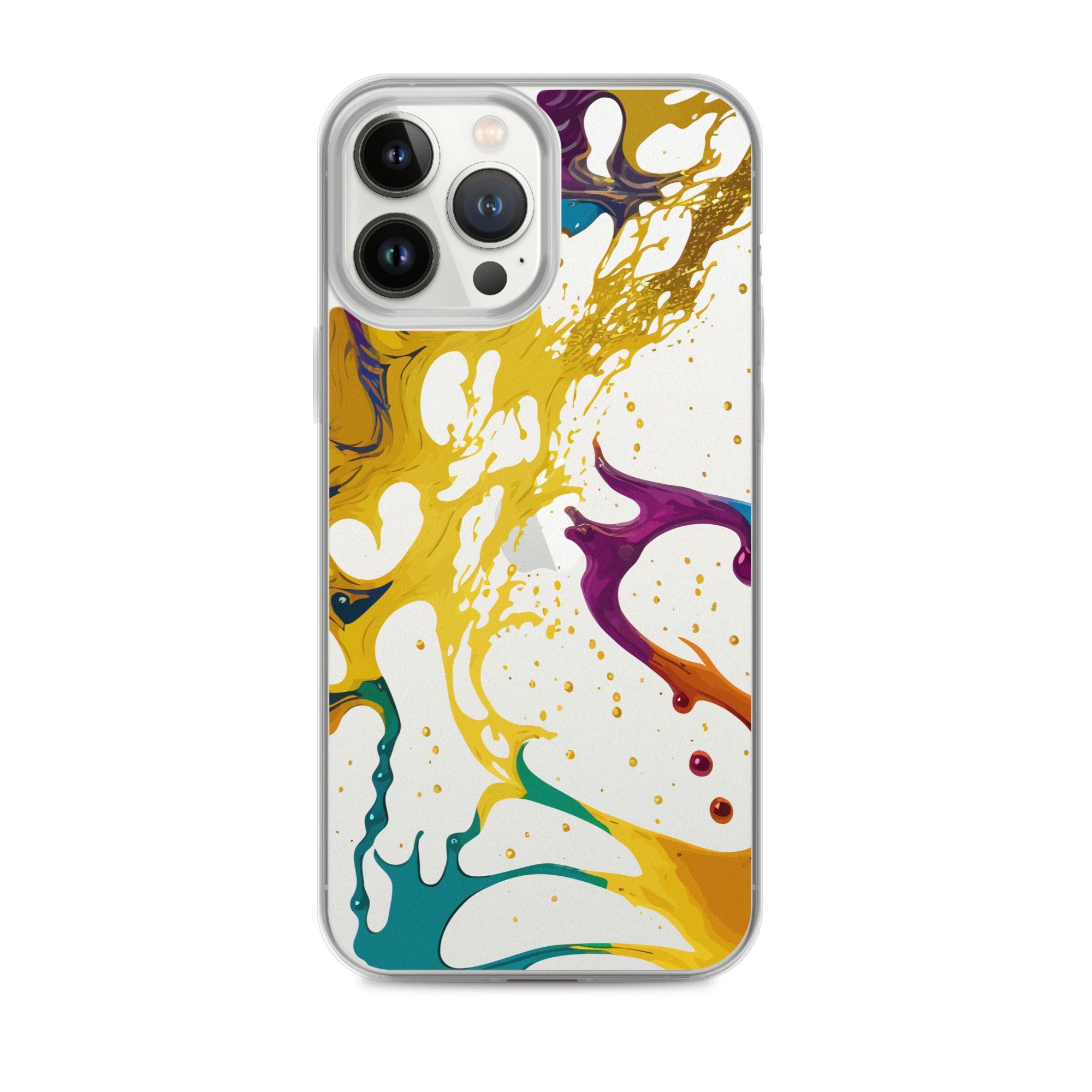 Clear Case for iPhone®-Alchohol Ink Design III