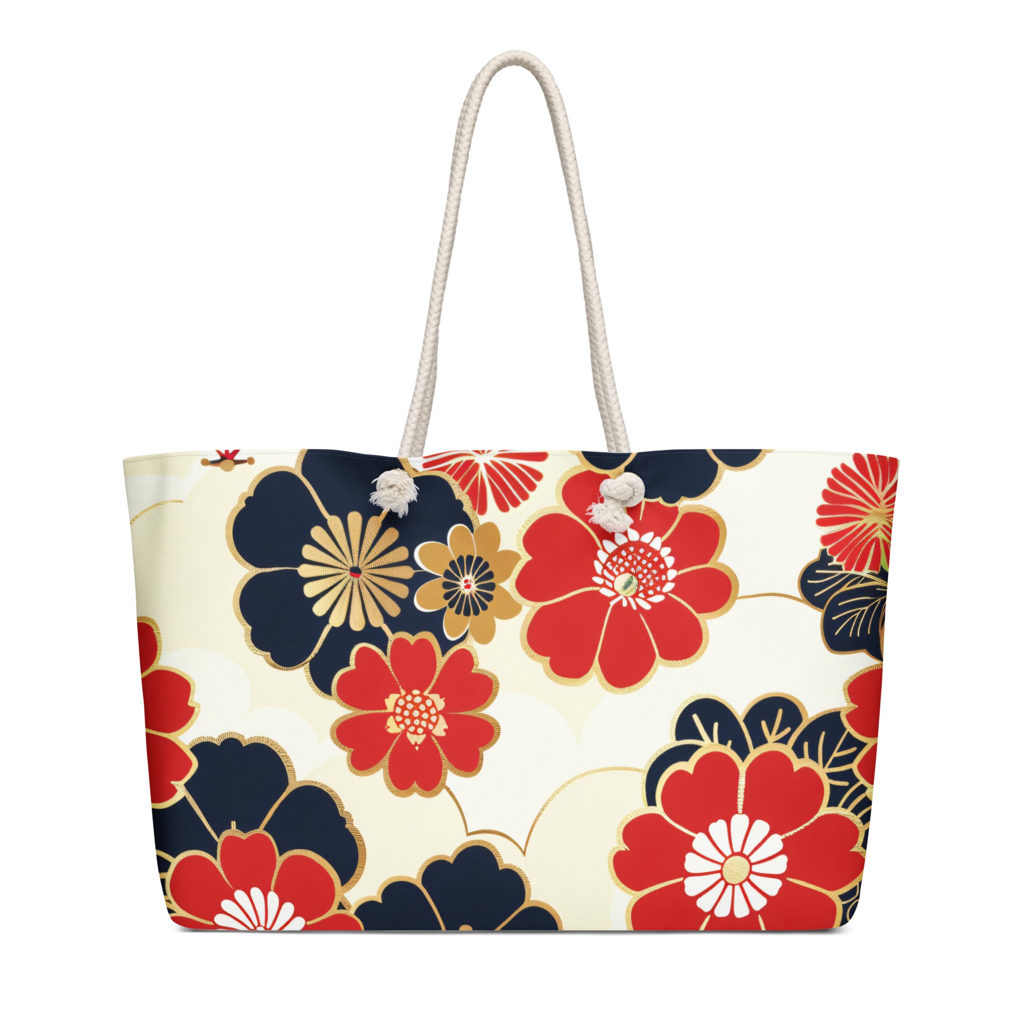 Oversized weekender bag-Japanese Sakura Art