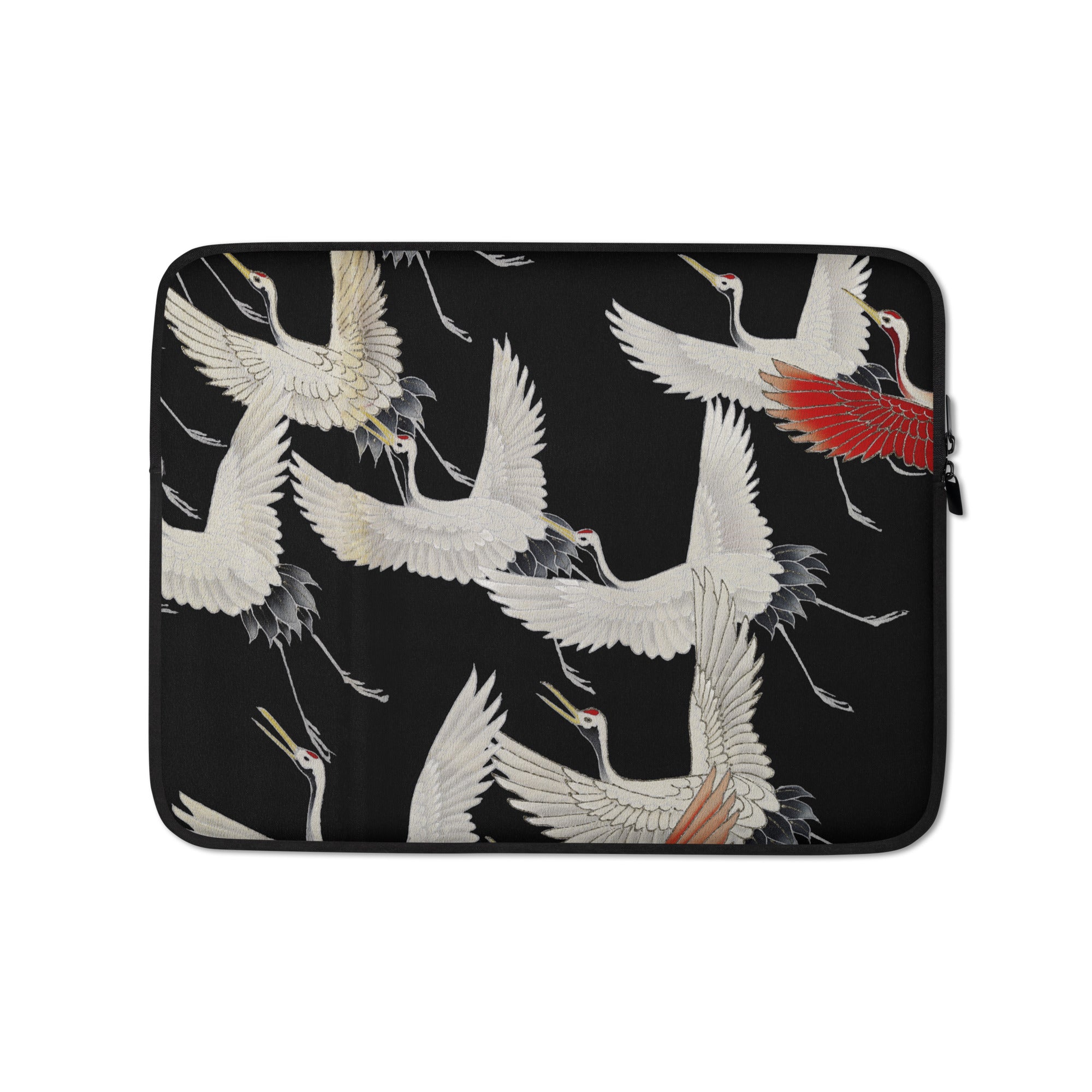 Laptop Sleeve-Furisode with a Myriad of Flying Cranes