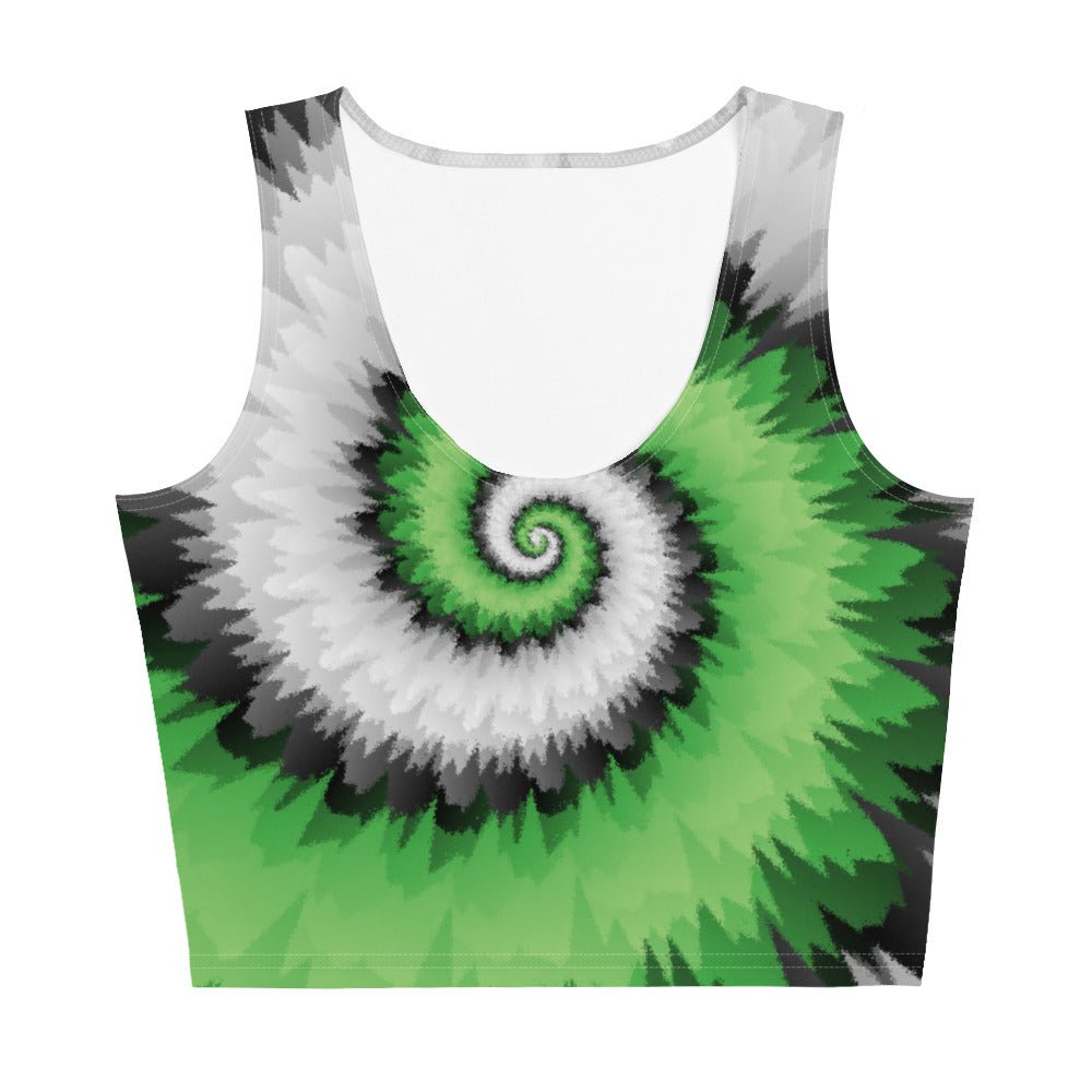 Crop Top-Tie Dye Spiral - Aromantic