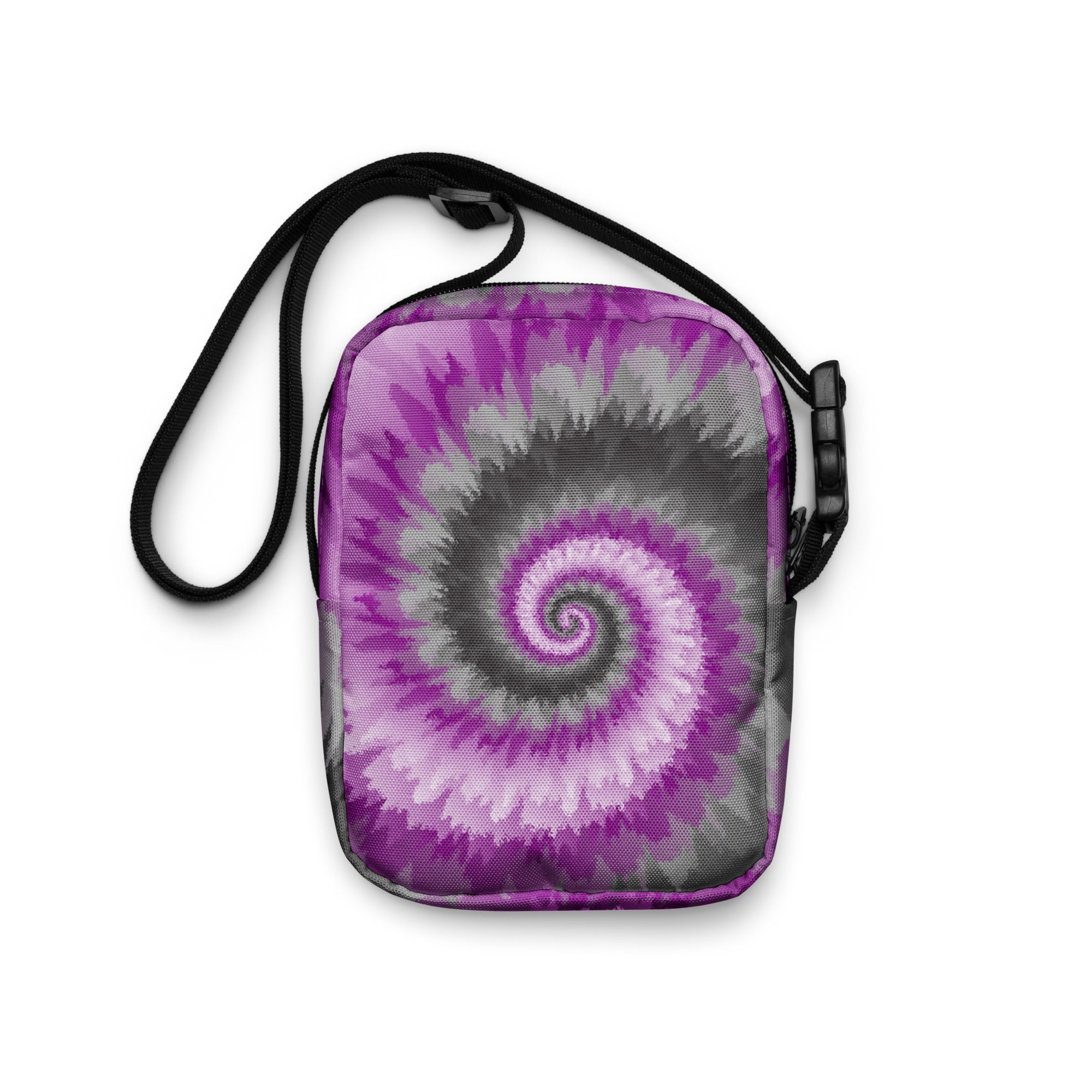 Utility crossbody bag-Tie Dye Spiral - Demisexual