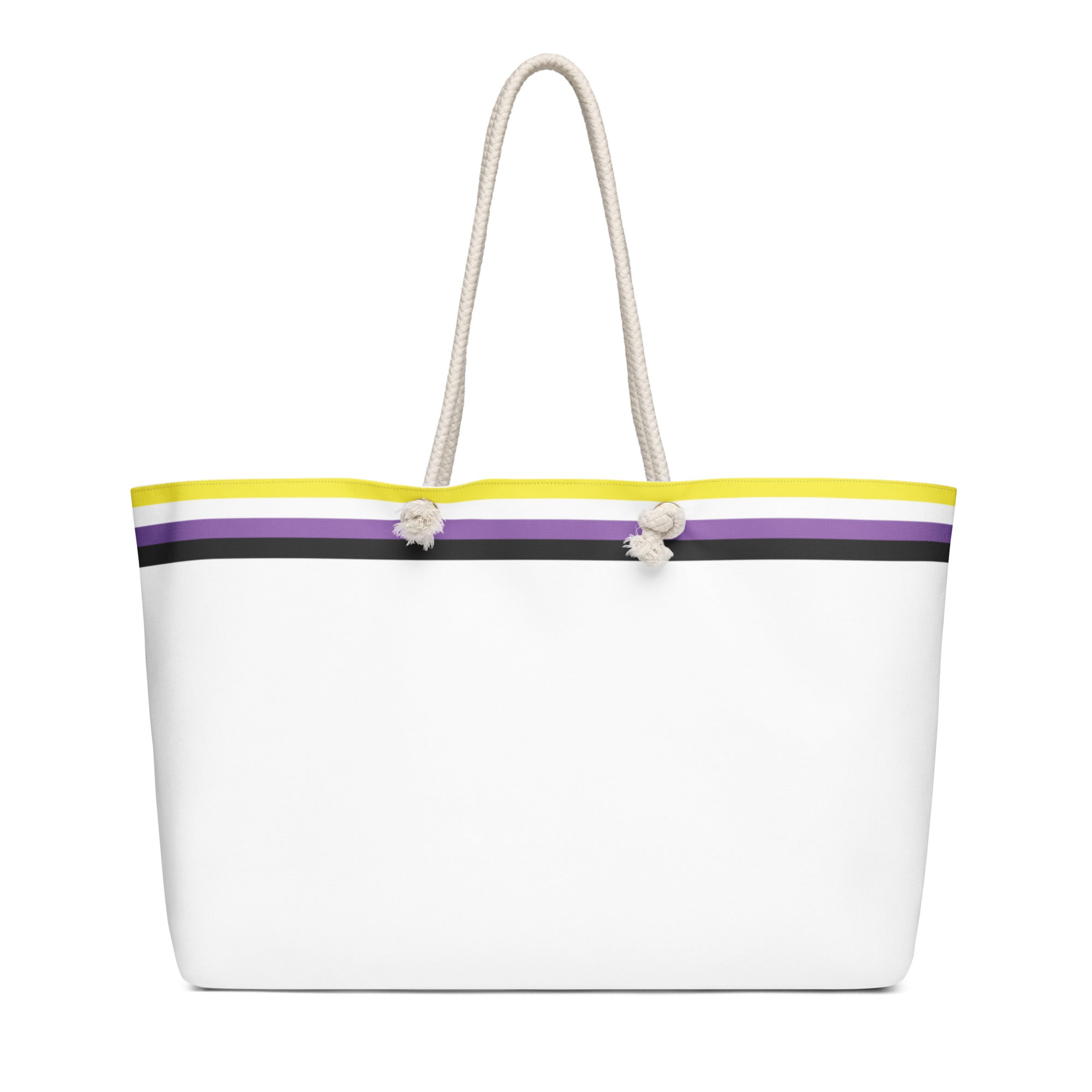 Oversized weekender bag-Non Binary Flag Stripe