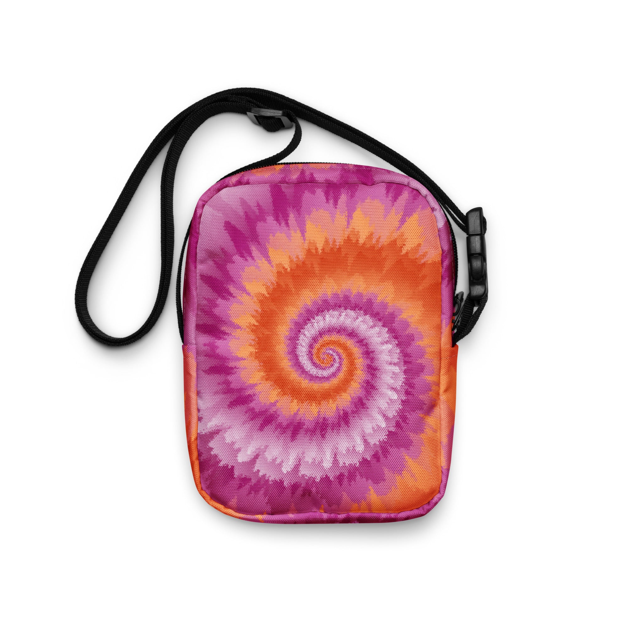 Utility crossbody bag-Tie Dye Spiral - Lesbian