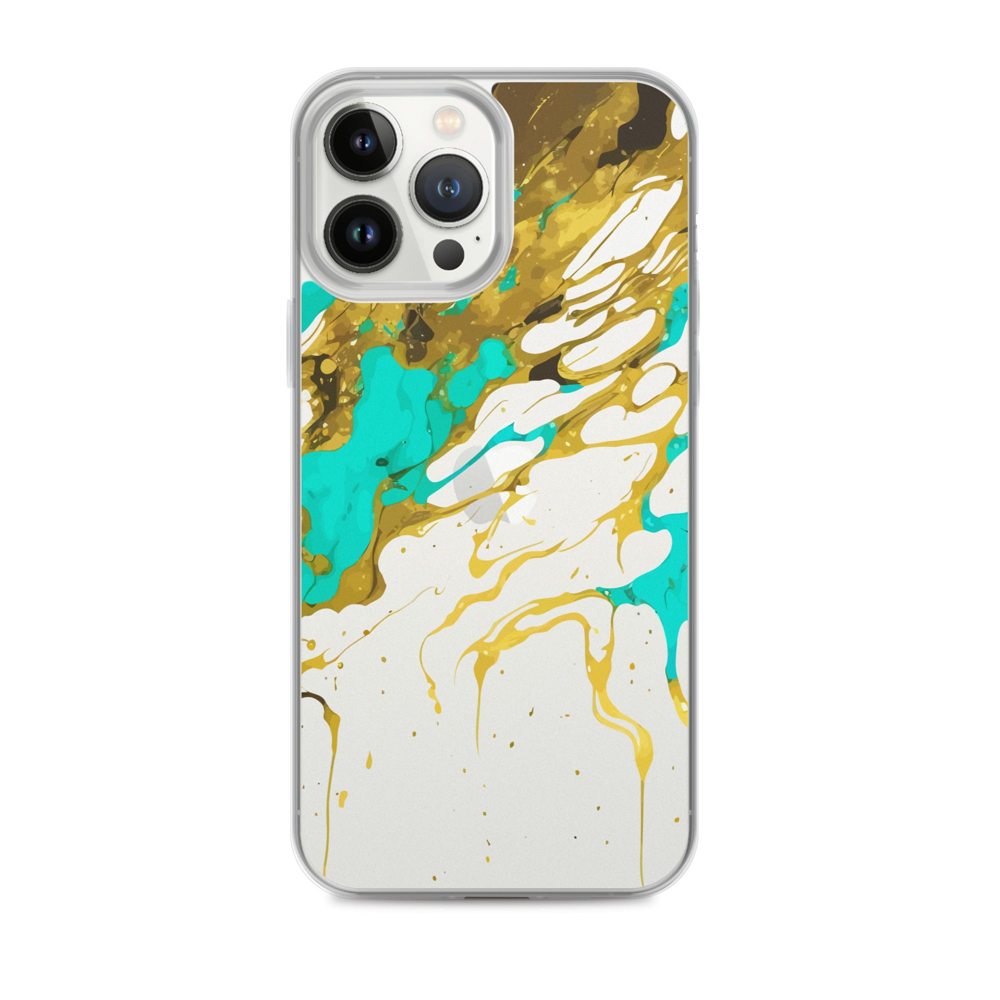 Clear Case for iPhone®- Alchohol Ink Design I