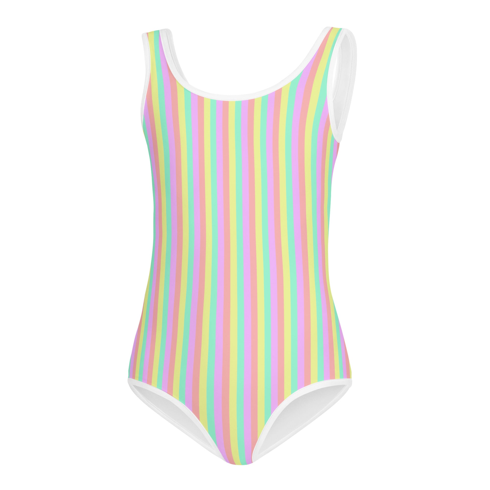 Colorful Striped Kids Swimsuit XII