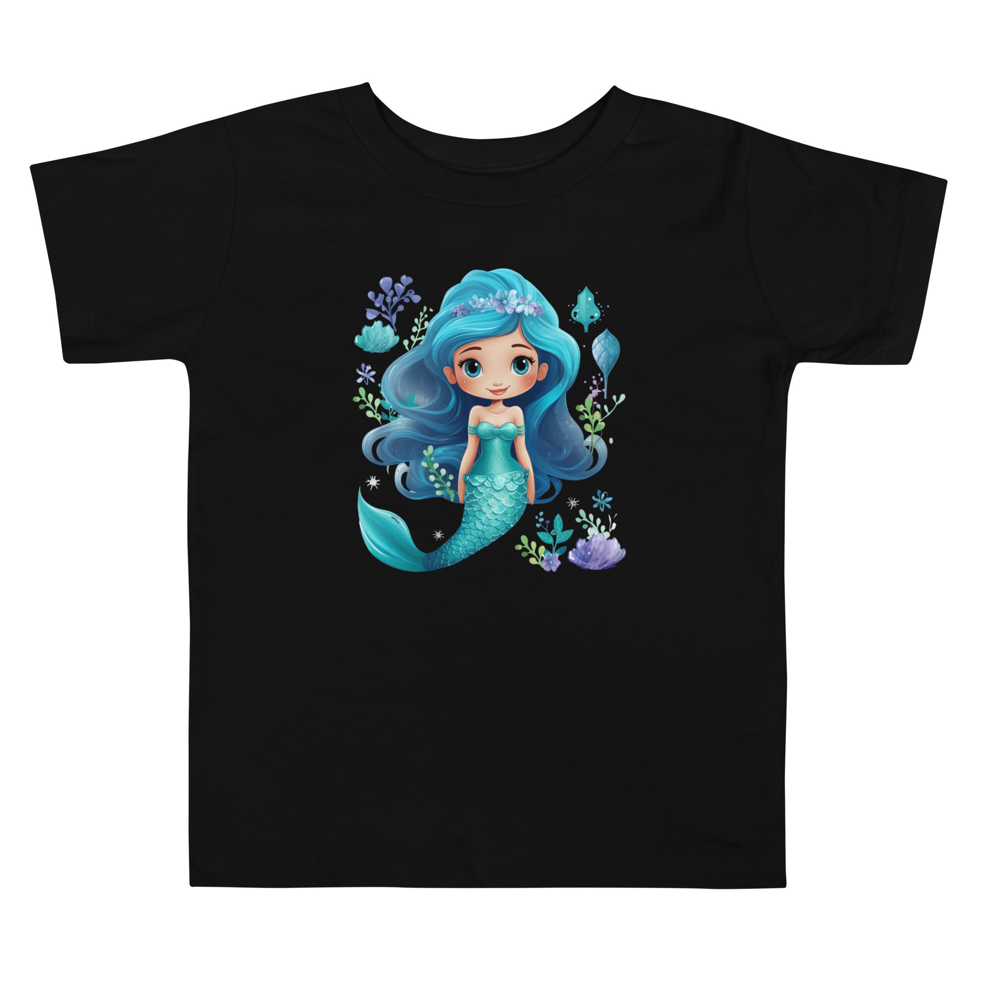 Toddler Short Sleeve Tee- Cute Mermaid