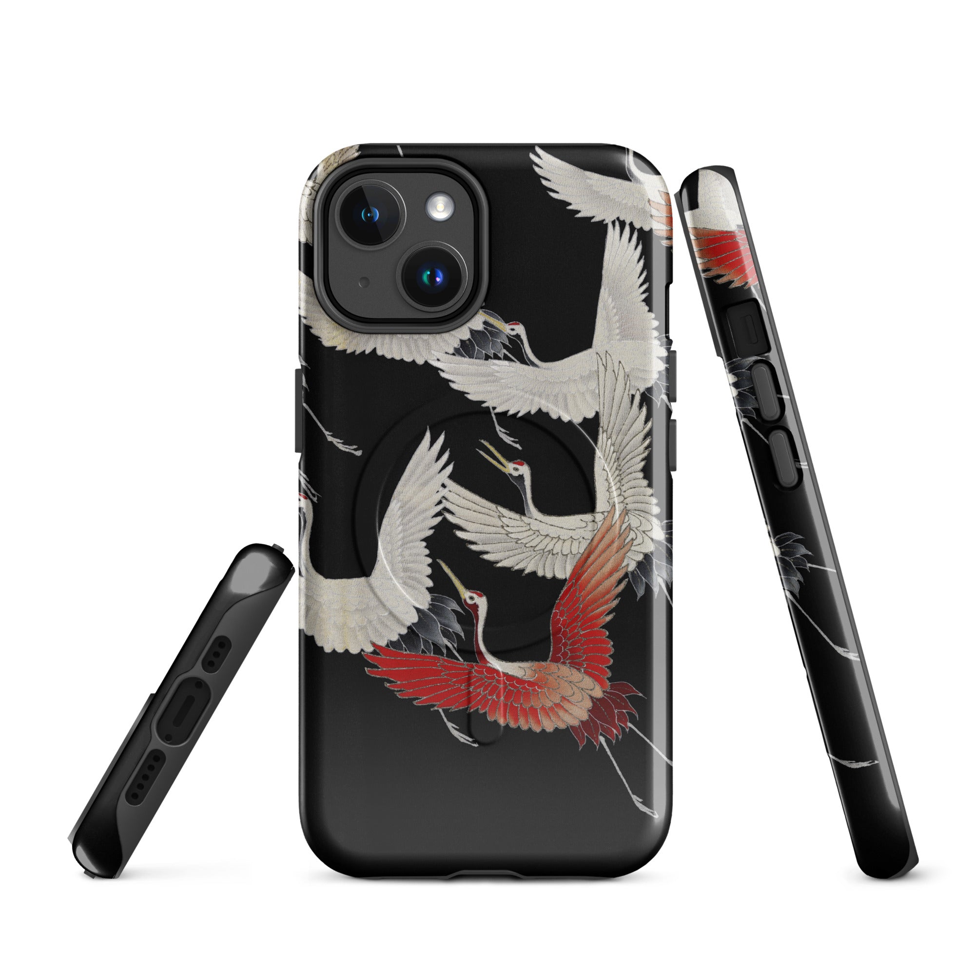 MagSafe® Tough case for iPhone®-Furisode with a Myriad of Flying Cranes