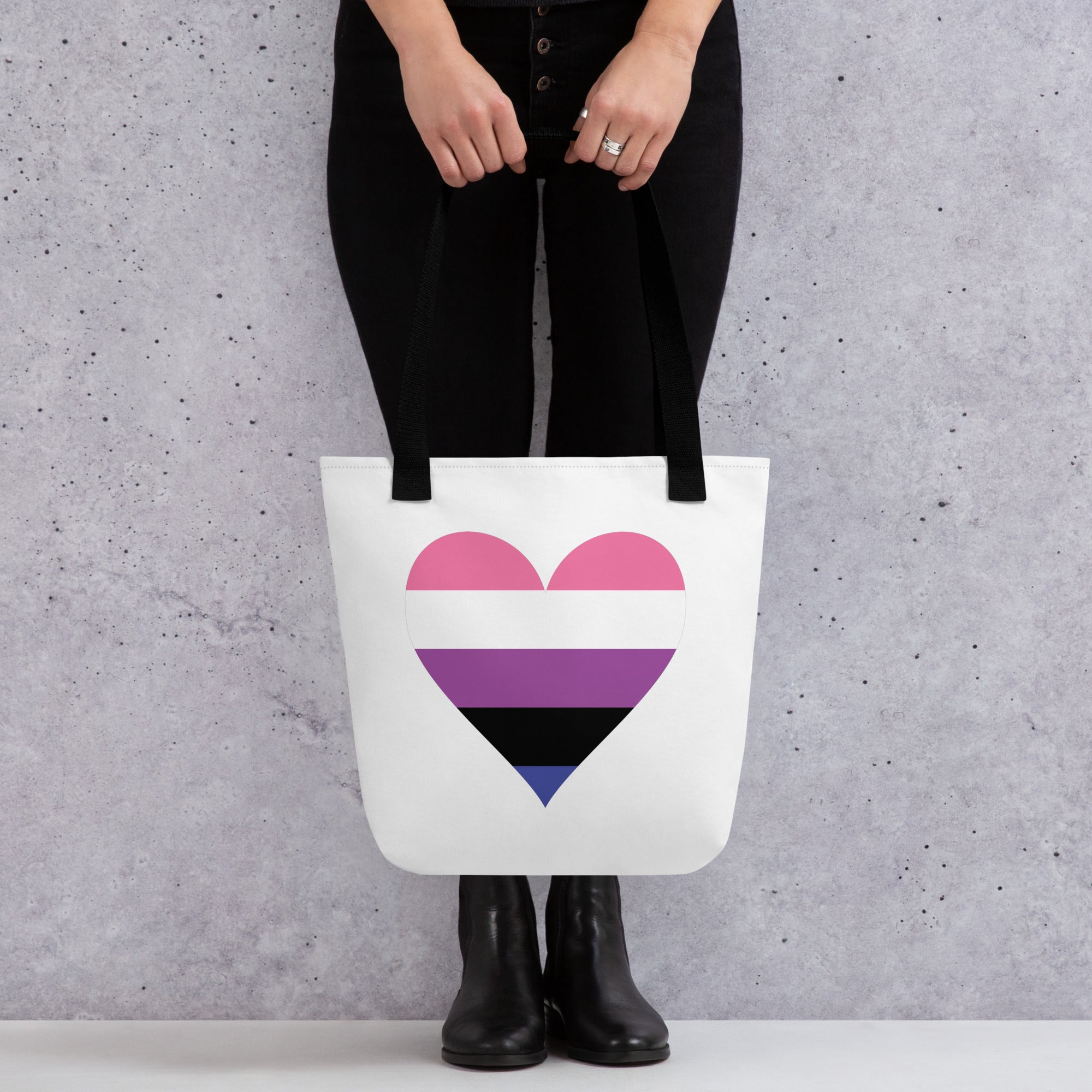 Tote bag- Genderfluid Heart