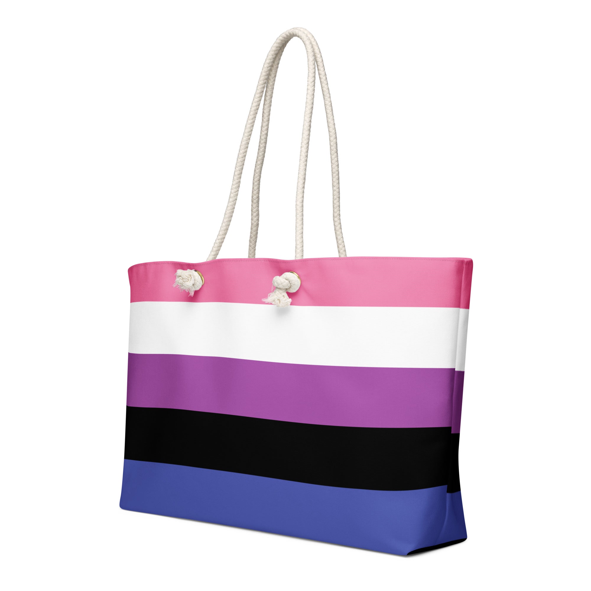 Oversized weekender bag-Genderfluid Flag