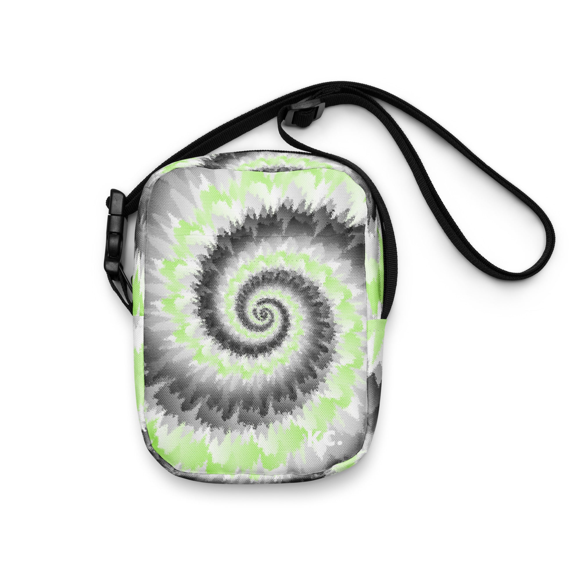 Utility crossbody bag-Tie Dye Spiral - Agender