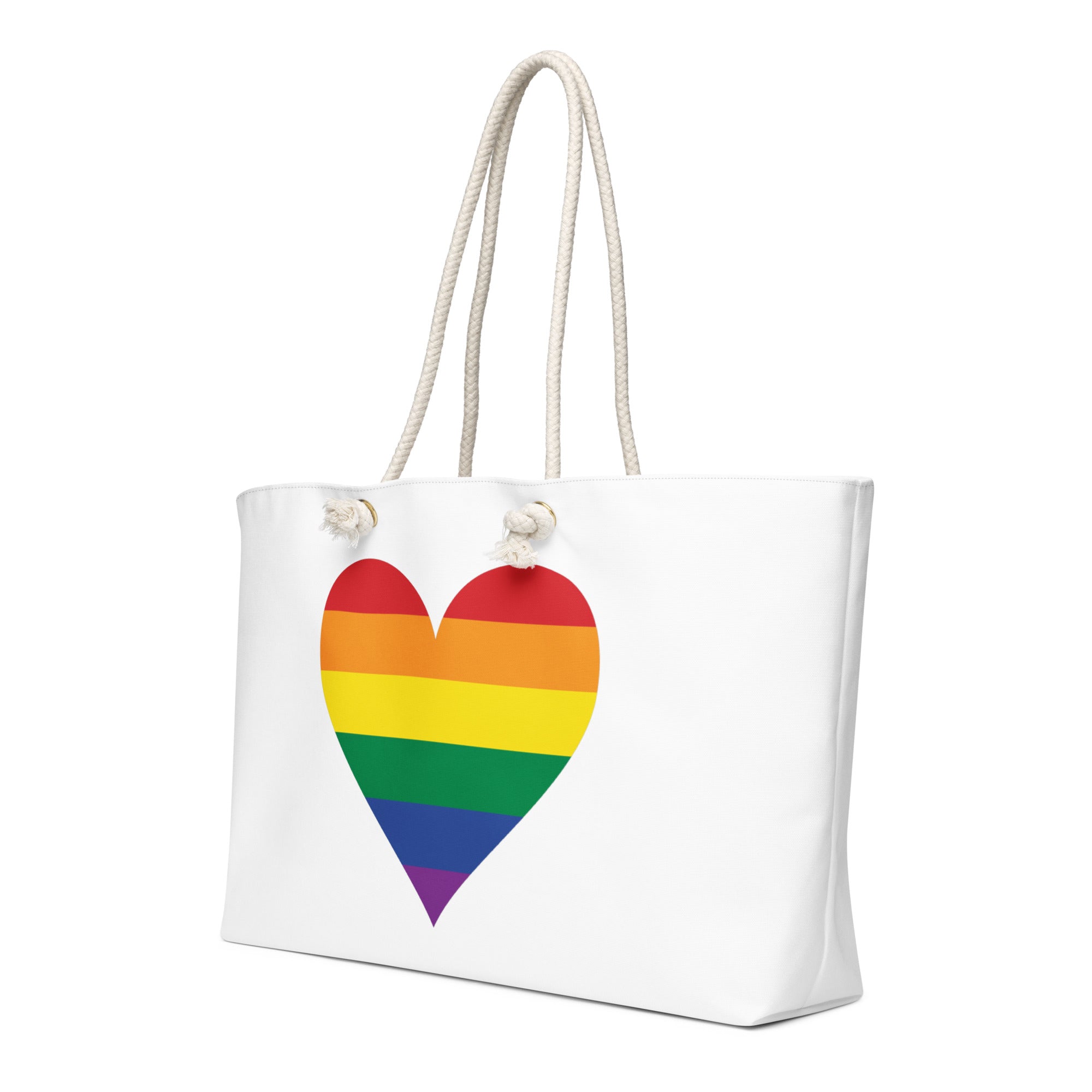 Oversized weekender bag-Rainbow Pride Heart