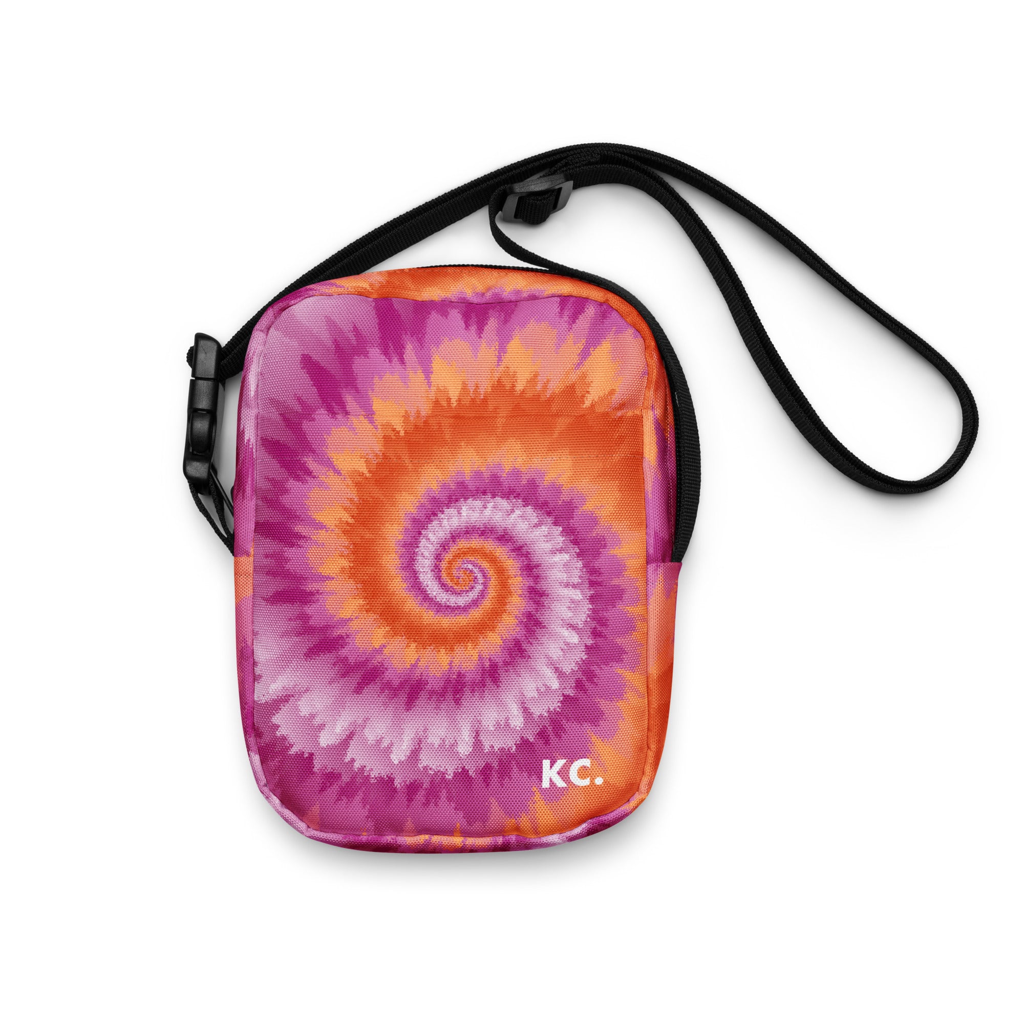 Utility crossbody bag-Tie Dye Spiral - Lesbian