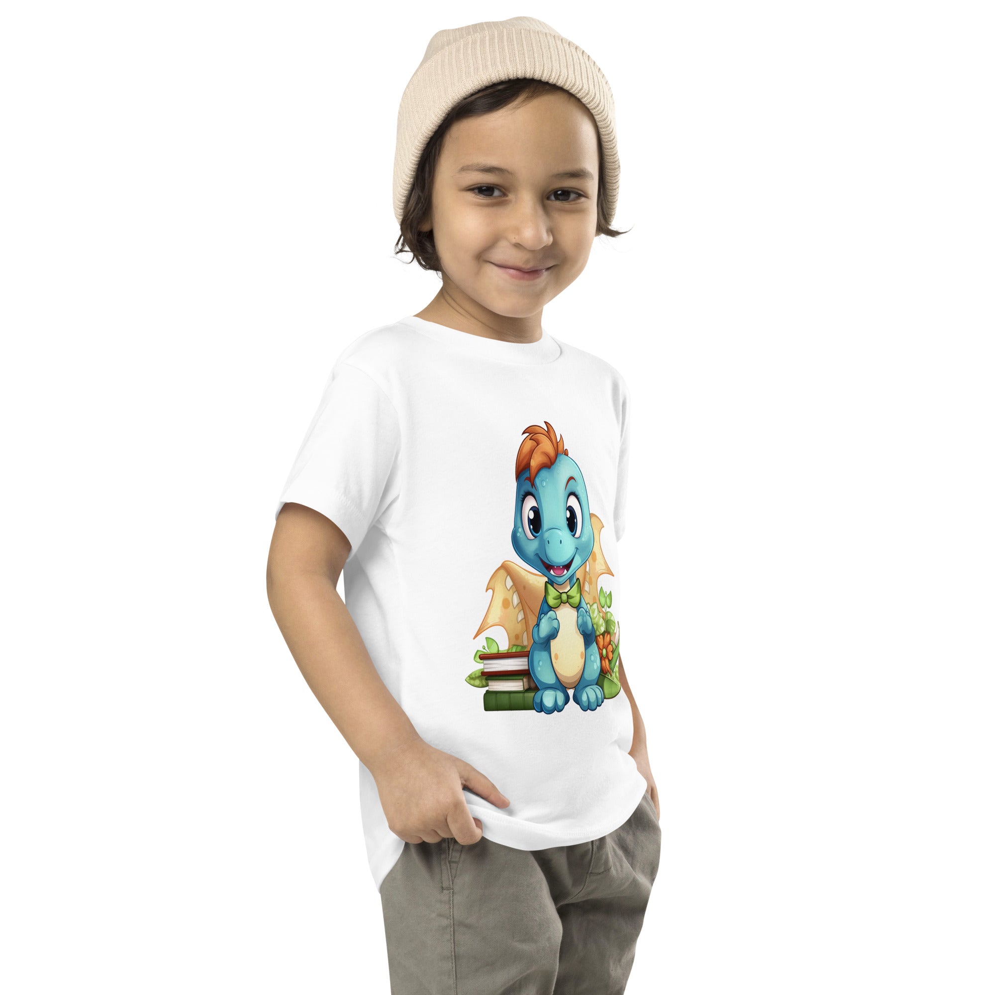 Toddler Short Sleeve Tee- Cute Dinosaur