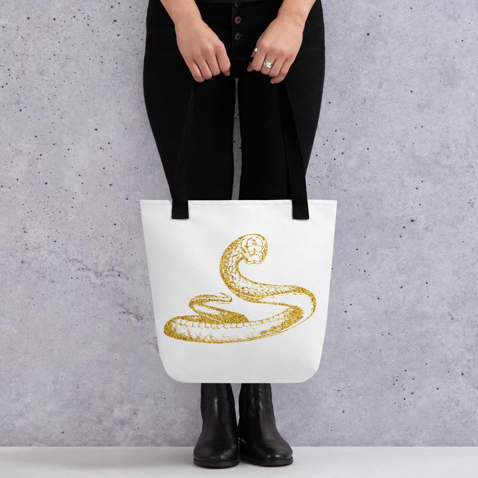 Tote bag- Snake White