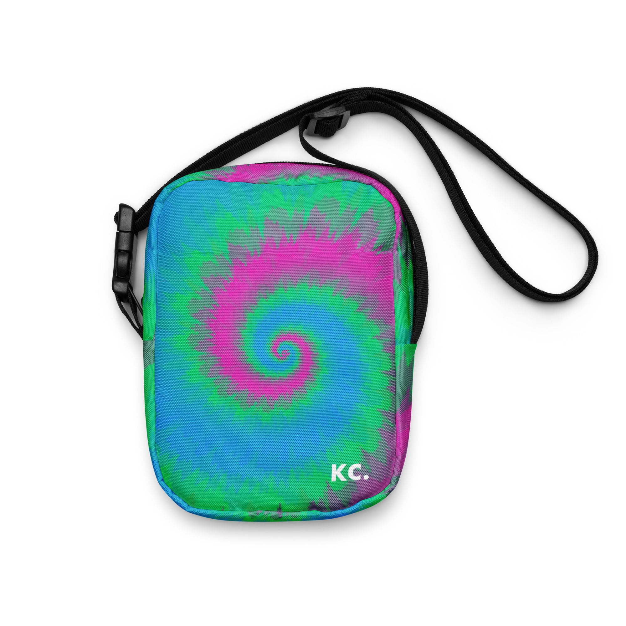 Utility crossbody bag-Tie Dye Spiral - Polysexual