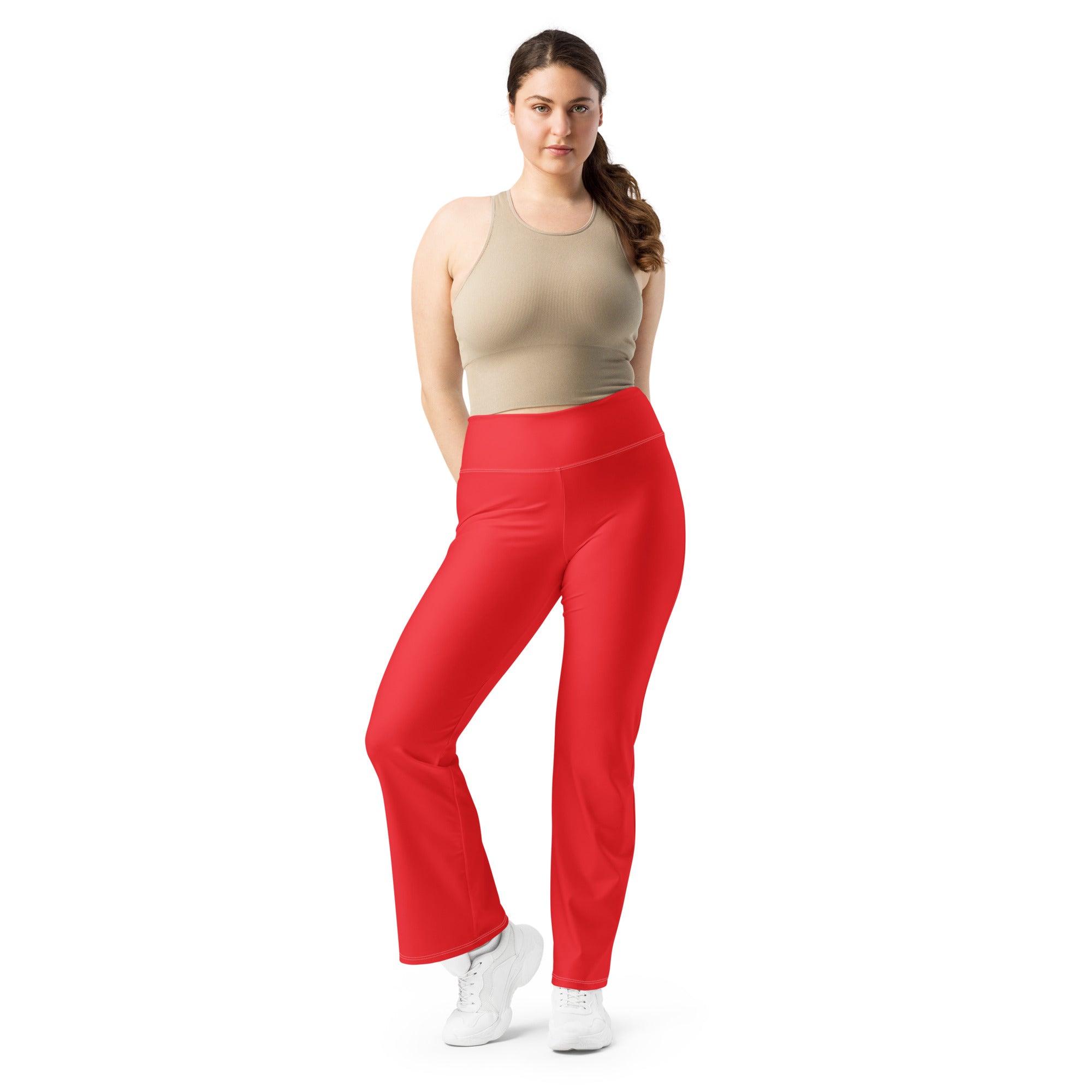 Flare leggings- Red