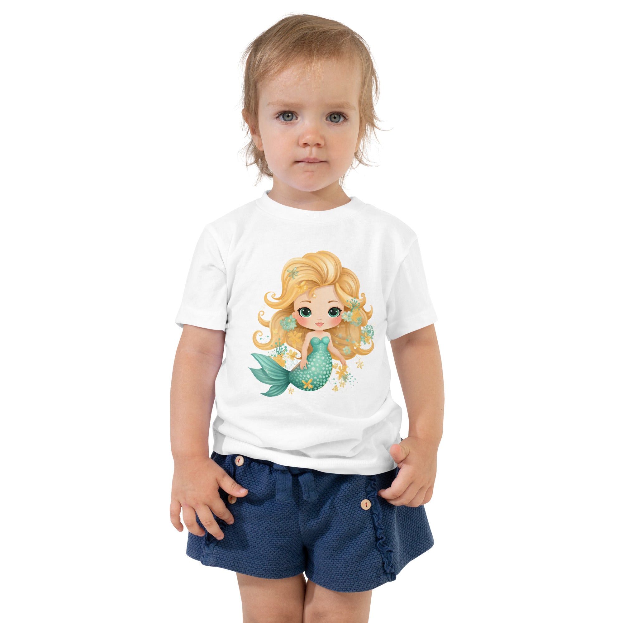 Toddler Short Sleeve Tee- Cute Mermaid